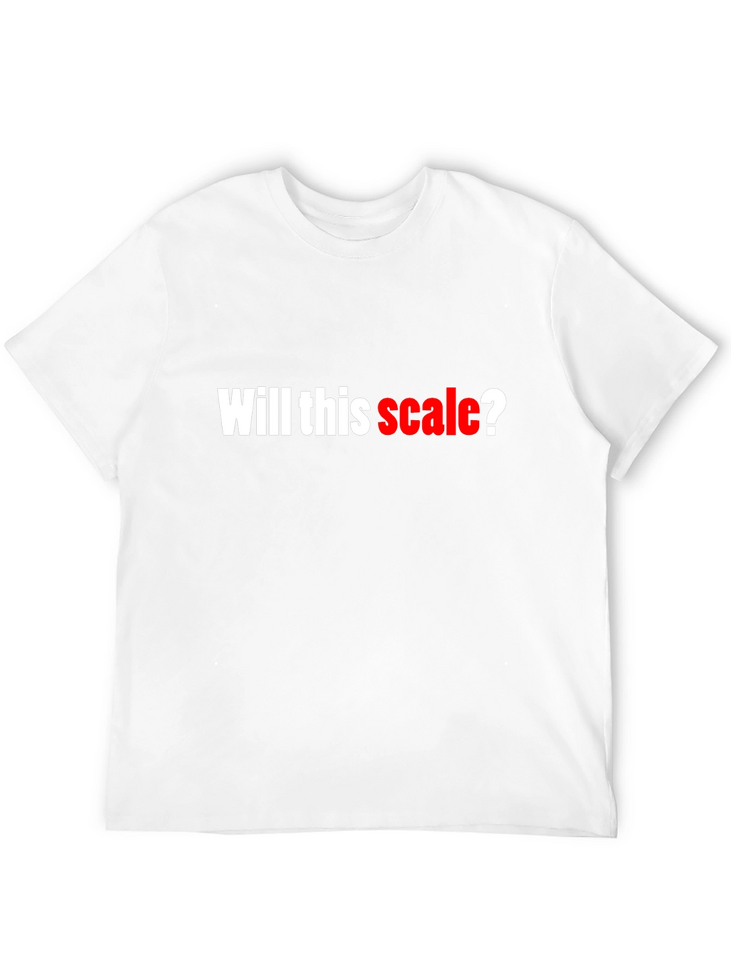 Will This Scale? Black Cotton Graphic T-Shirt