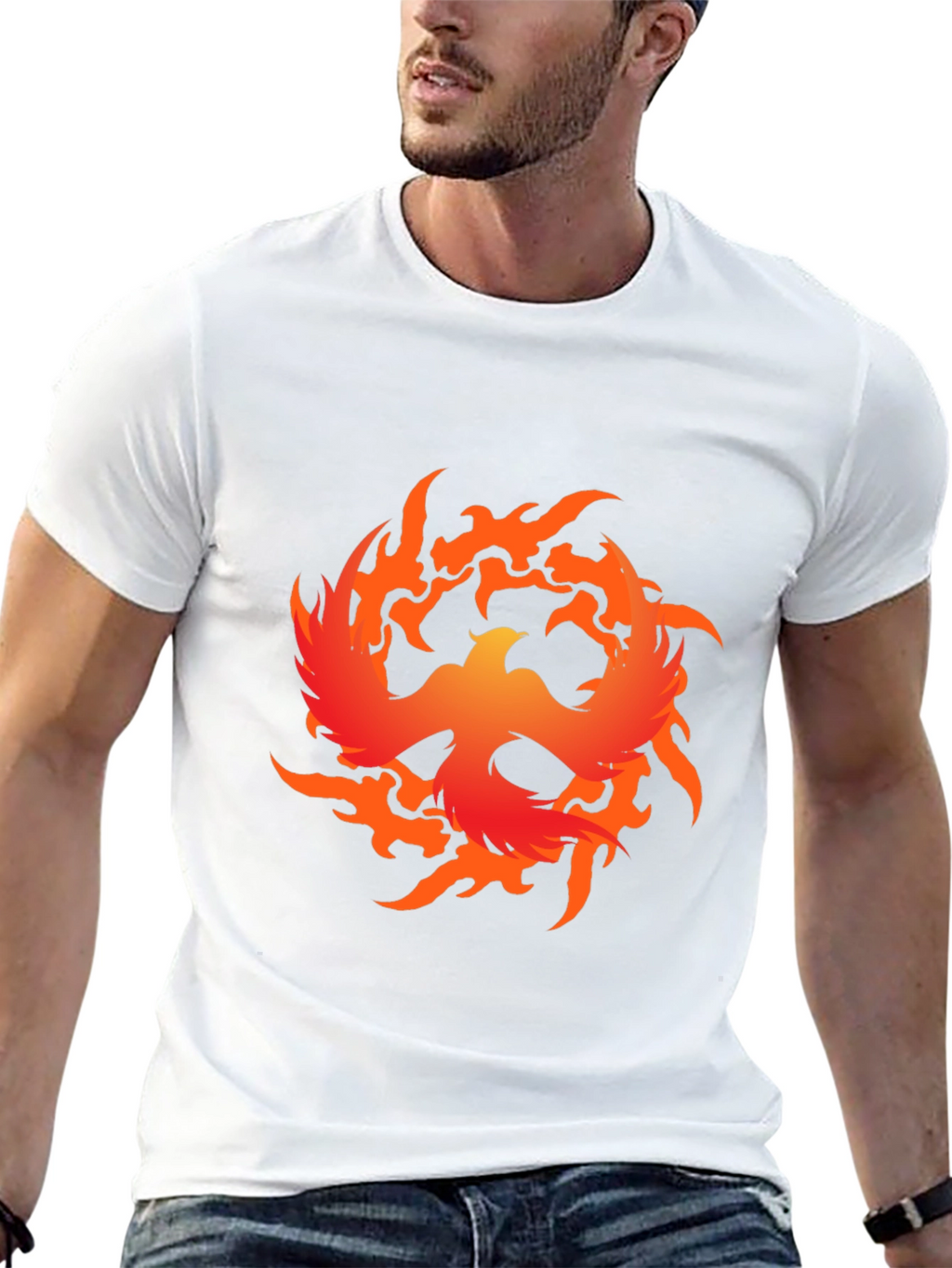 Phoenix Firebird Graphic Tee - Bold Black T-Shirt