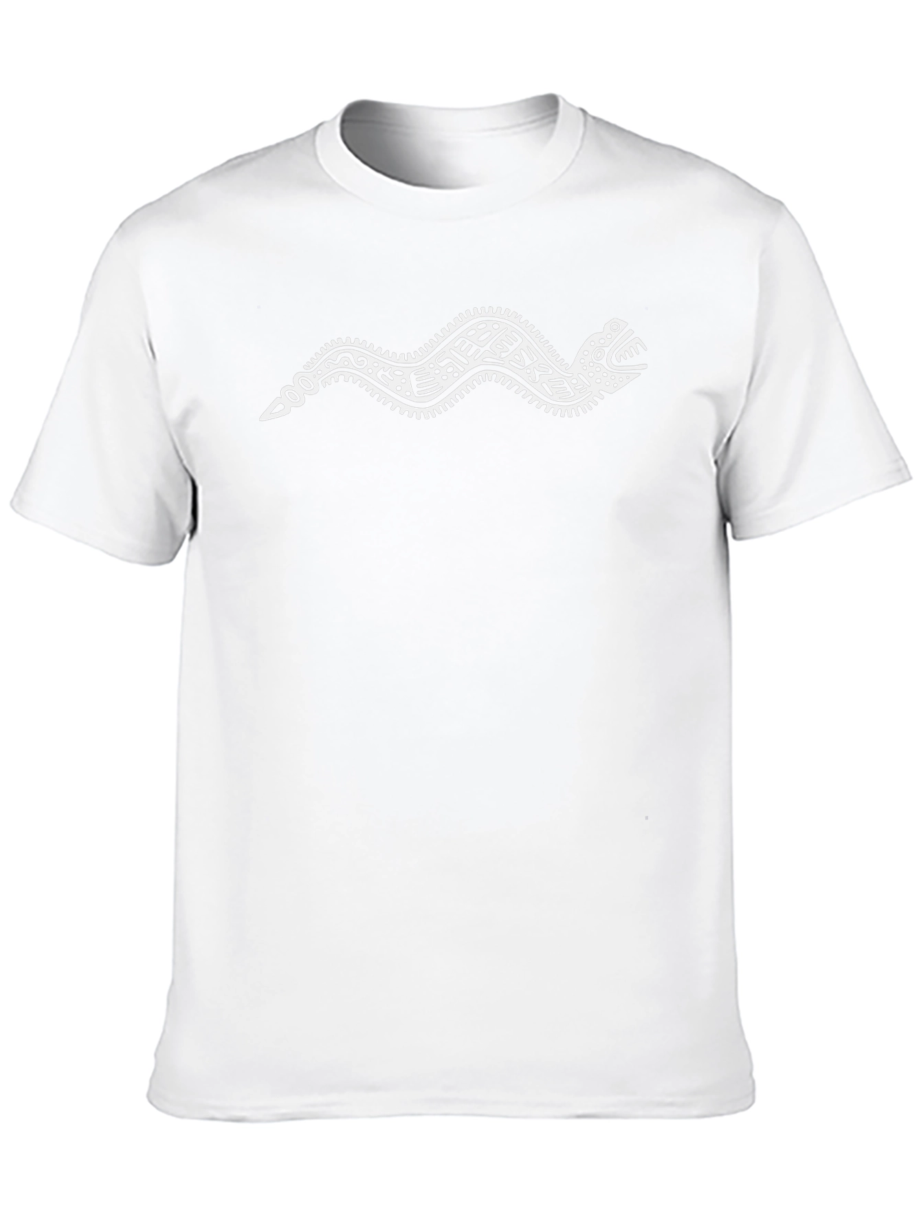 Aztec Snake Graphic Tee - Black Cotton Blend