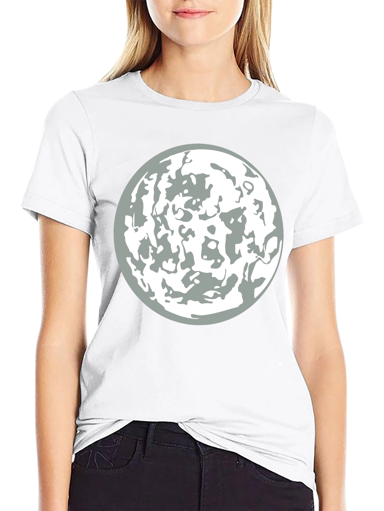 Lunar Graphic Tee - Stylish Moon Design T-Shirt