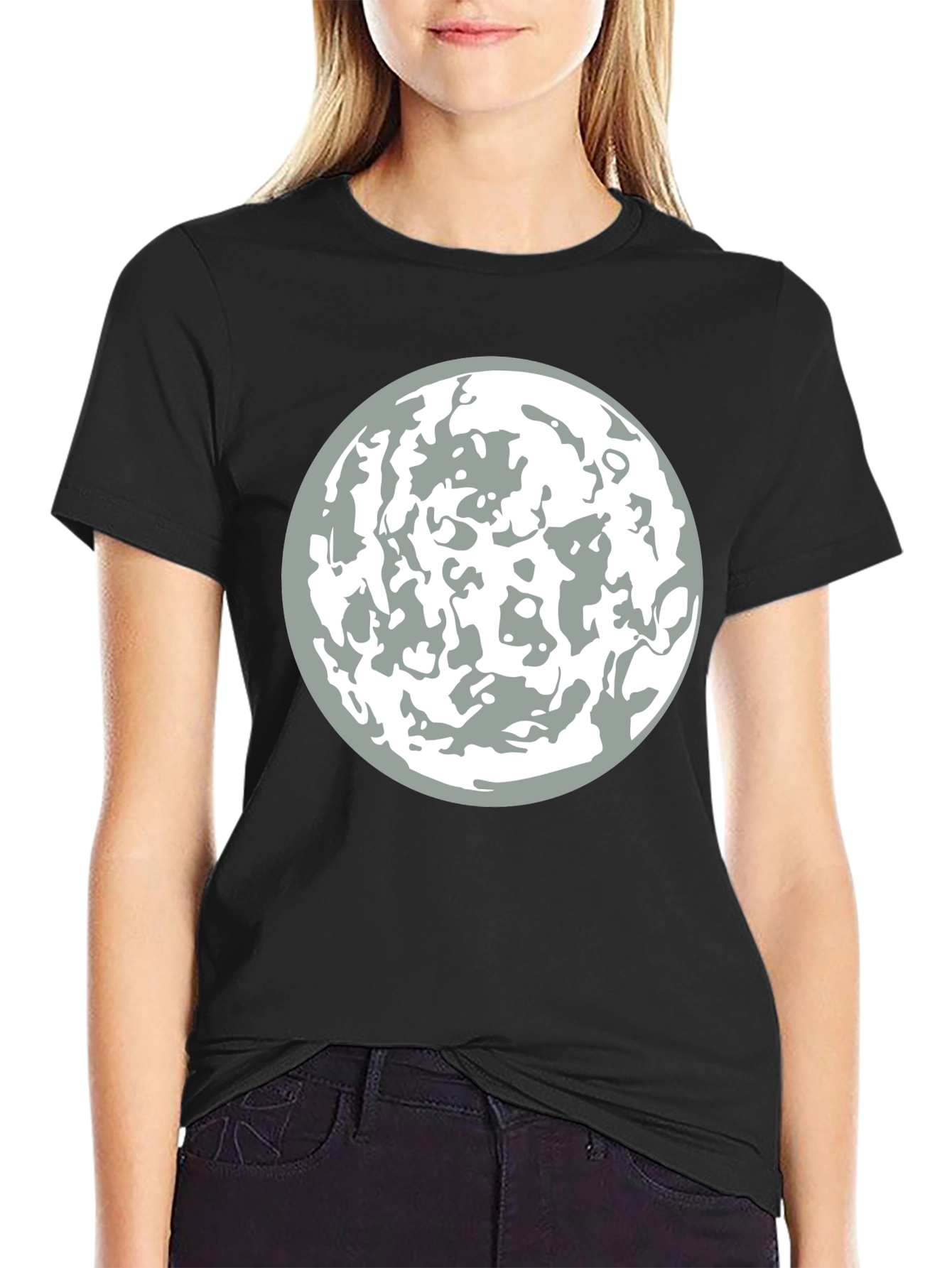 Lunar Graphic Tee - Stylish Moon Design T-Shirt