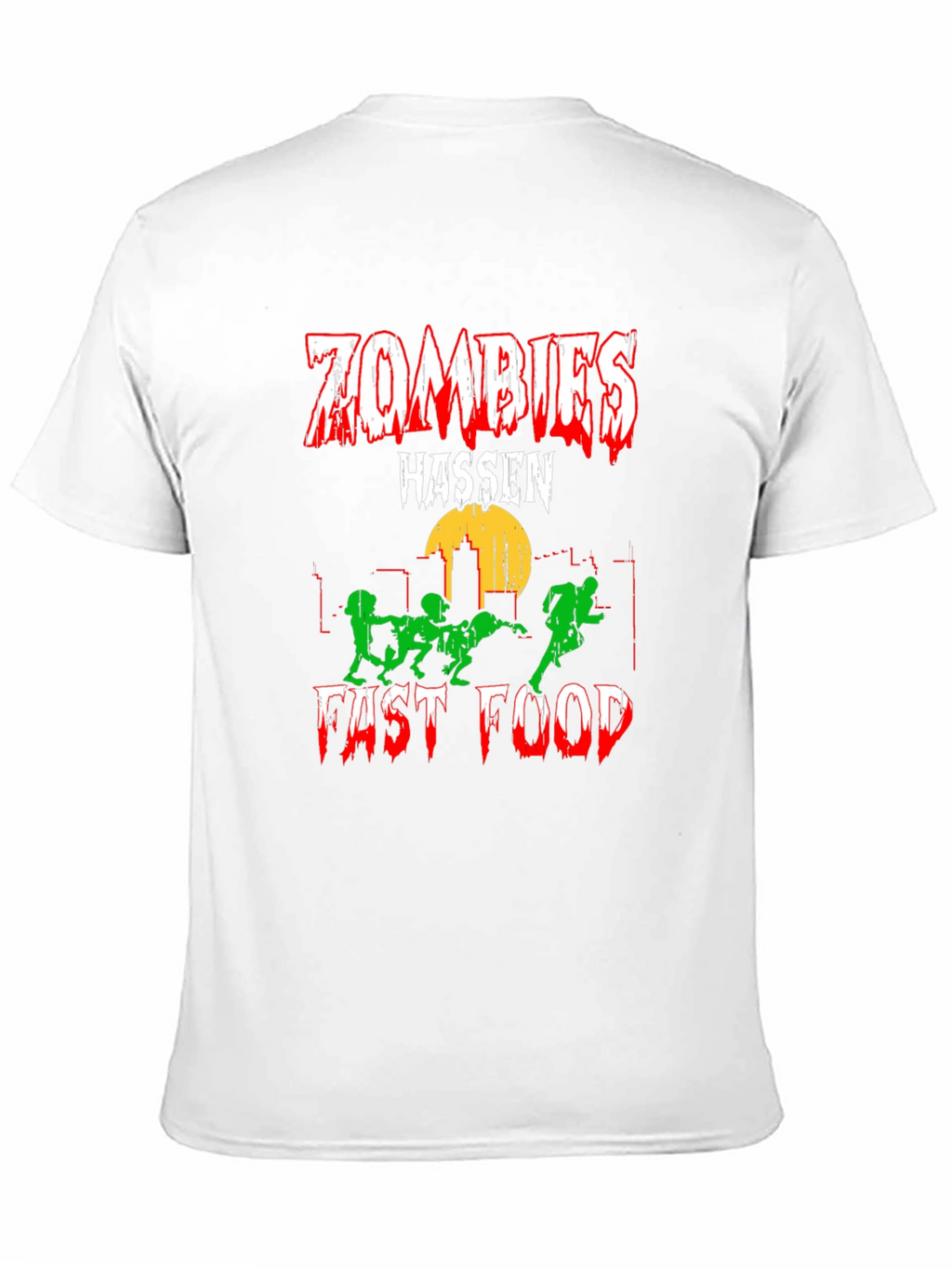 Zombies Hassen Fast Food Black T-Shirt