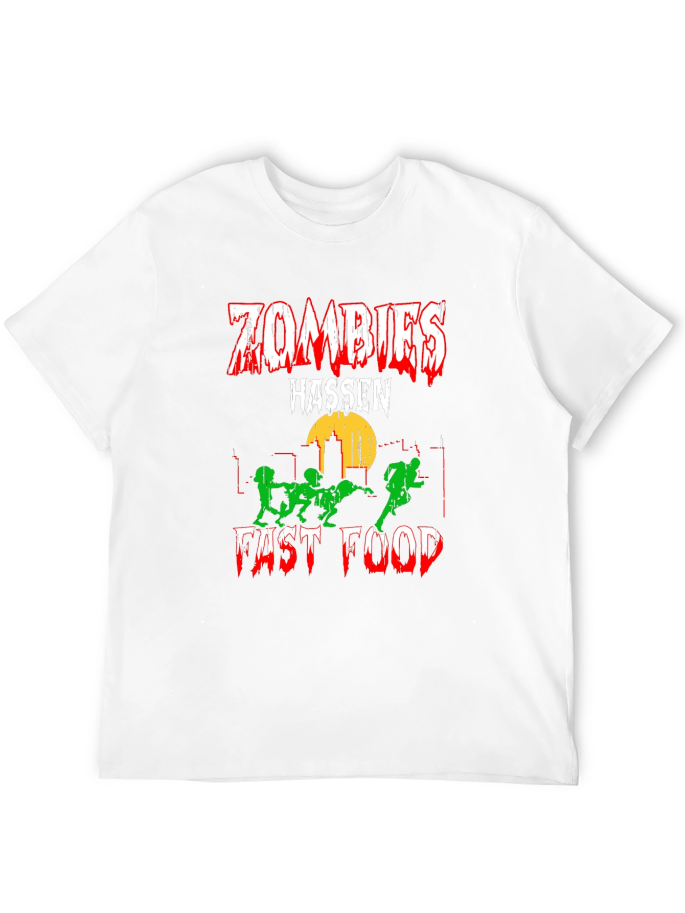 Zombies Hassen Fast Food Black T-Shirt