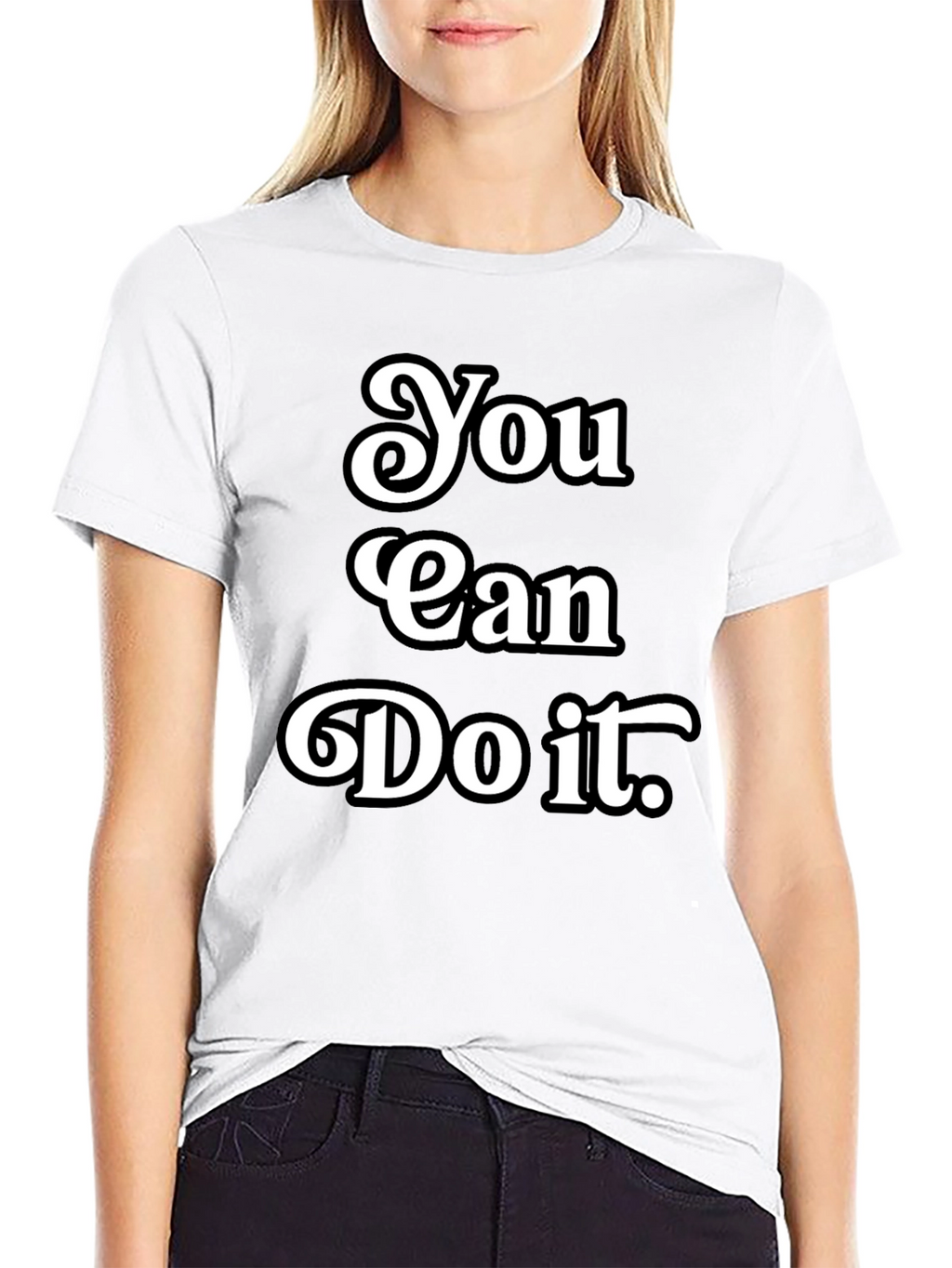Motivational You Can Do It Black T-Shirt