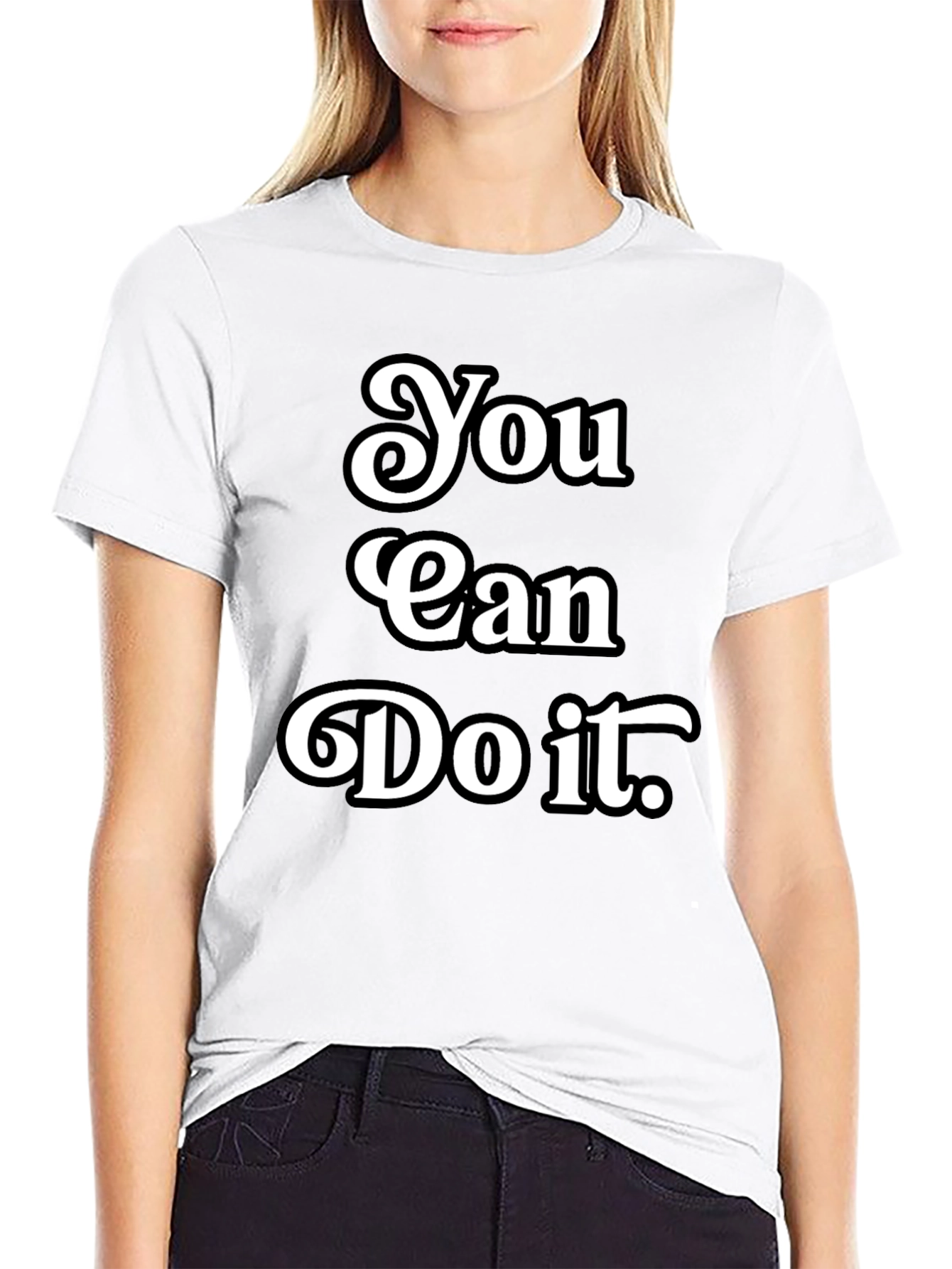 Motivational You Can Do It Black T-Shirt