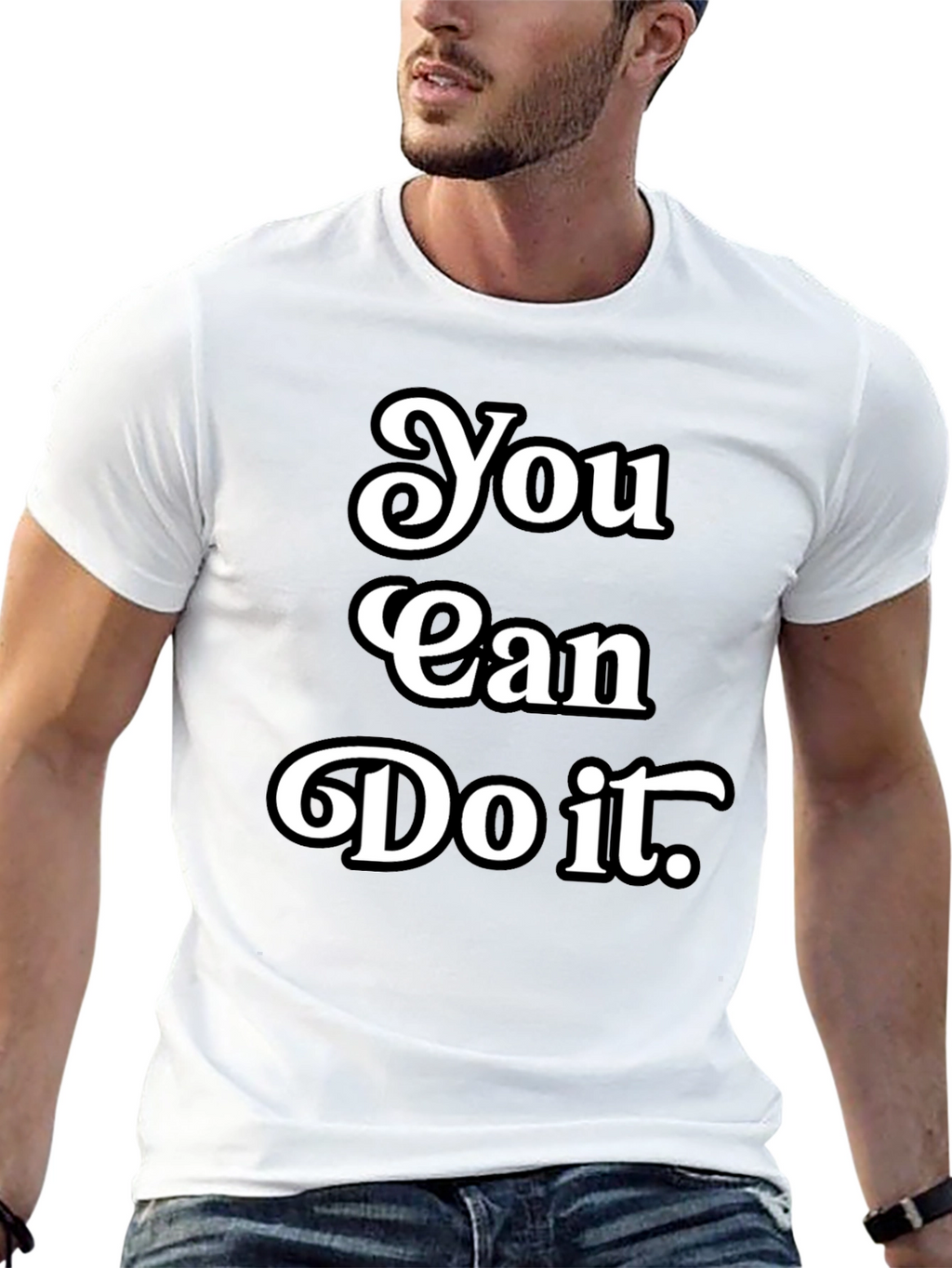 Motivational You Can Do It Black T-Shirt