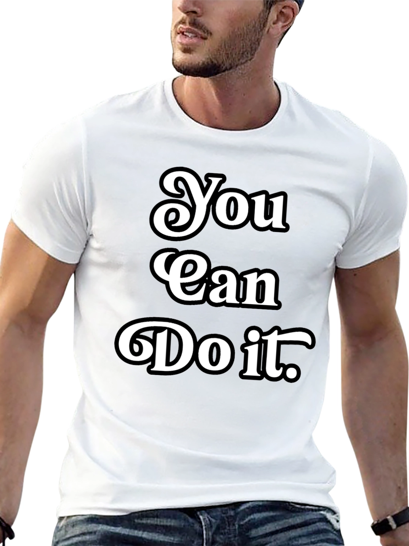 Motivational You Can Do It Black T-Shirt