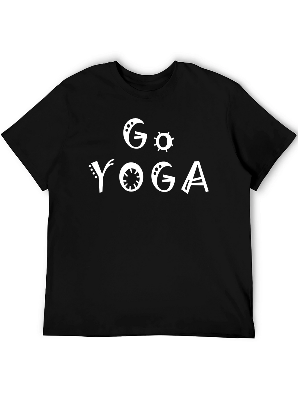 Go Yoga Graphic Print Black T-Shirt