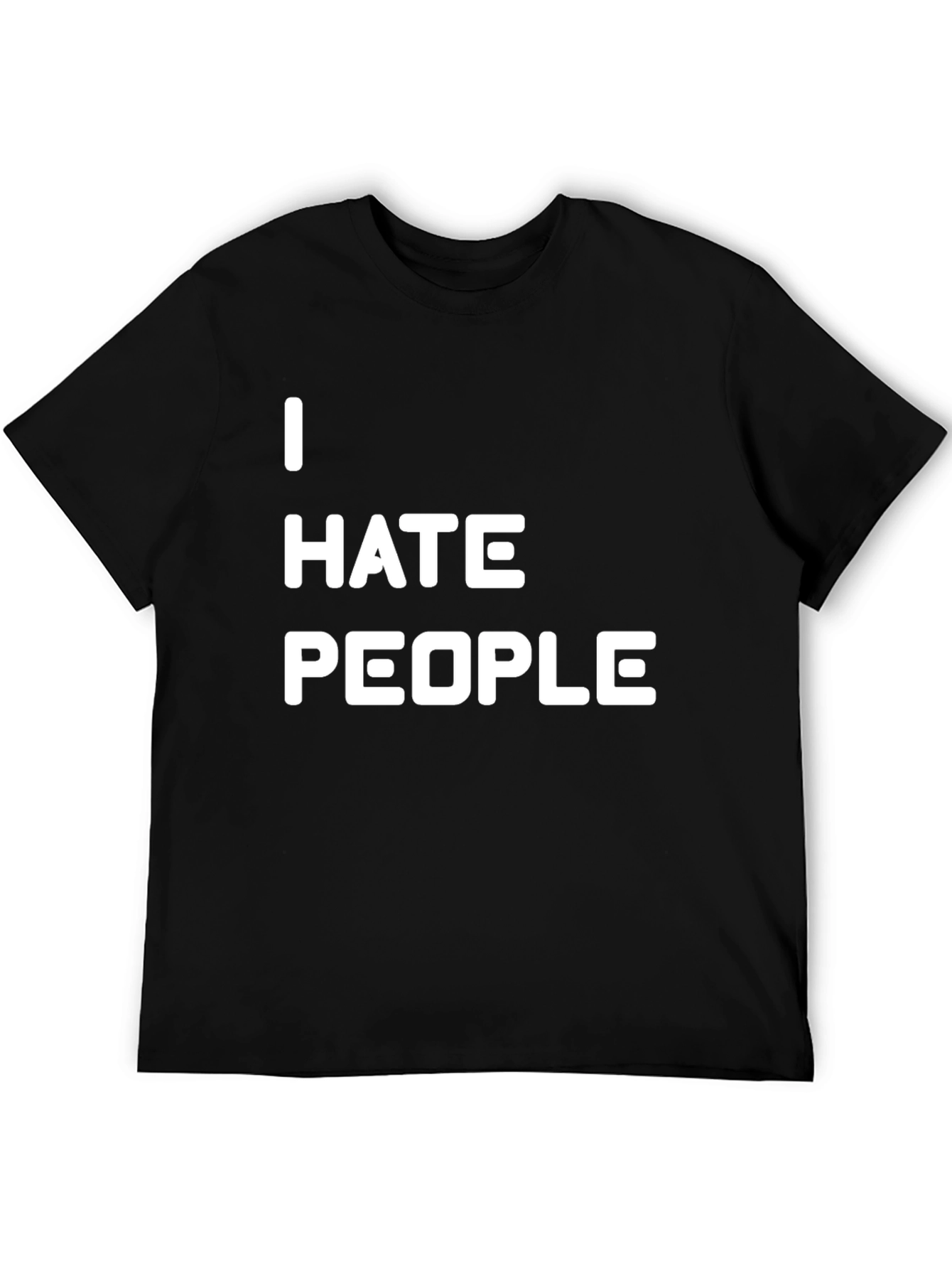 I Hate People Graphic Tee - Black
