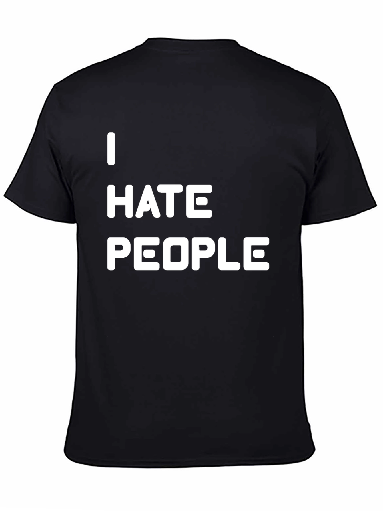 I Hate People Graphic Tee - Black