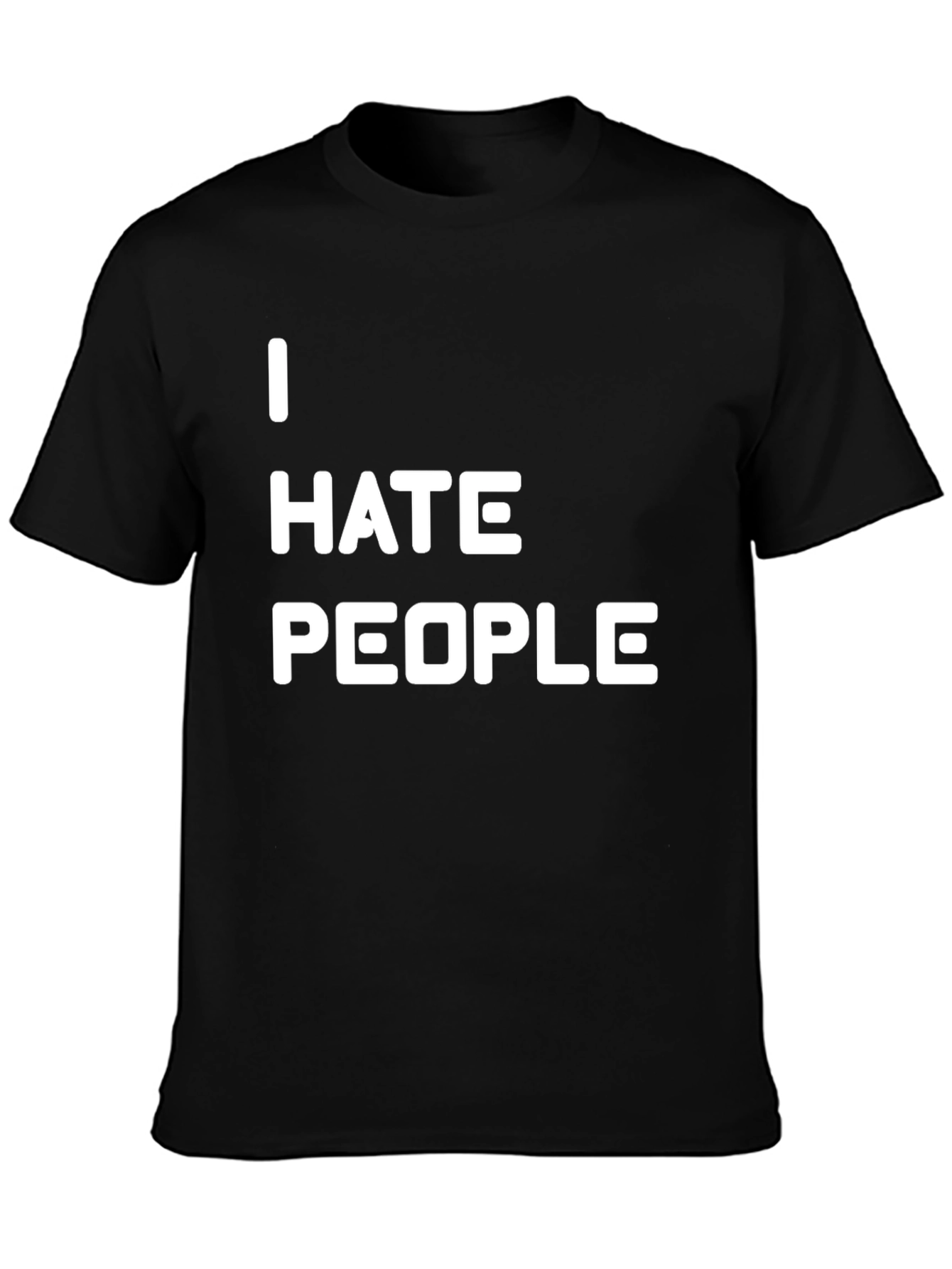 I Hate People Graphic Tee - Black