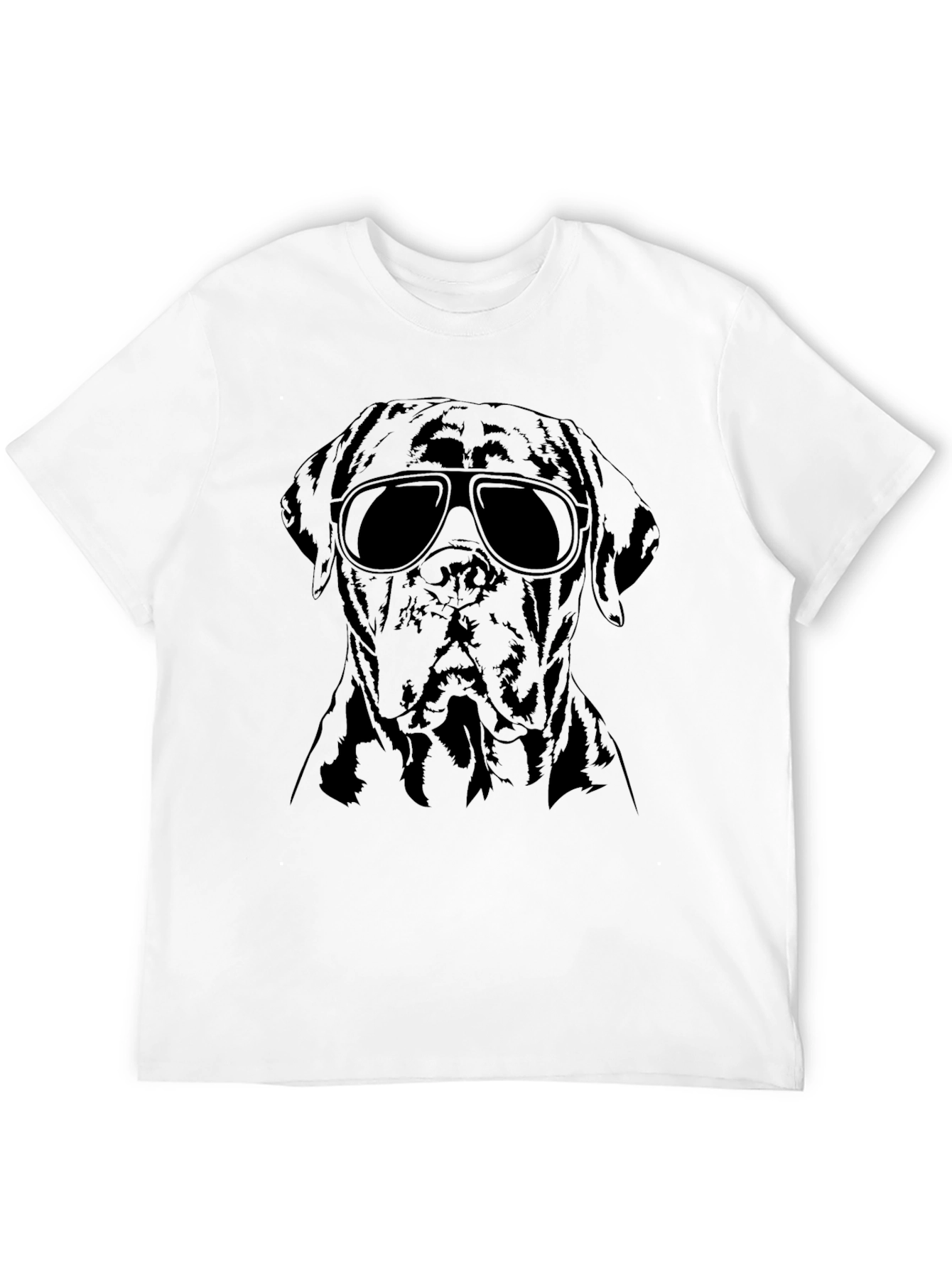 Cool Dog Graphic Tee - Mens Black T-Shirt