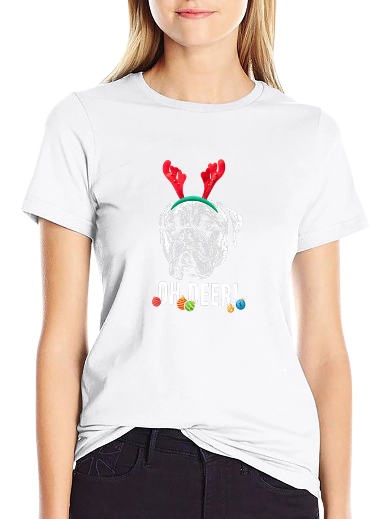 Oh Deer! Dog Christmas T-Shirt
