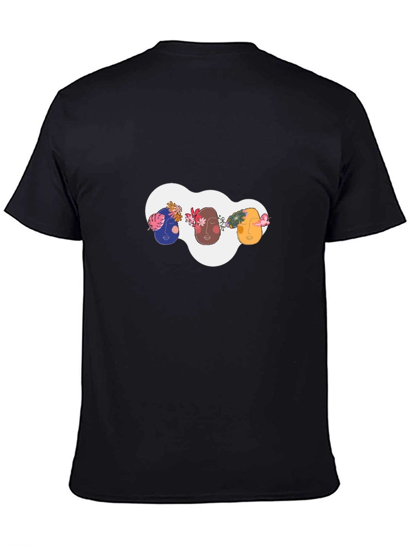 Abstract Faces Graphic Tee - Modern Unisex T-Shirt