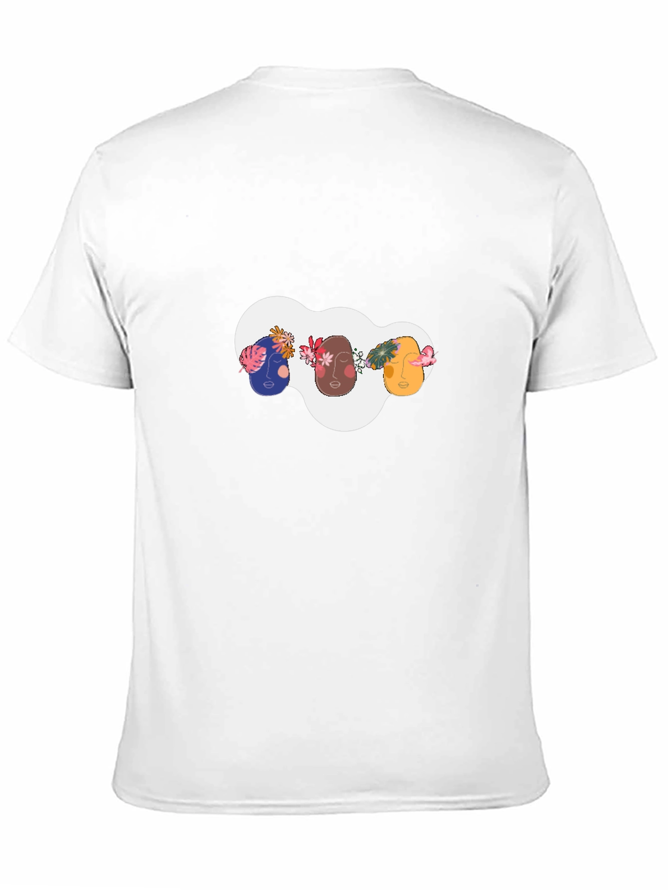 Abstract Faces Graphic Tee - Modern Unisex T-Shirt