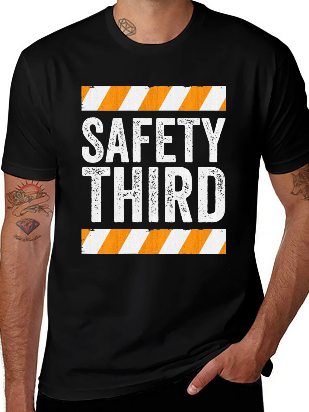 Safety Third Graphic Tee - Humorous Slogan T-Shirt