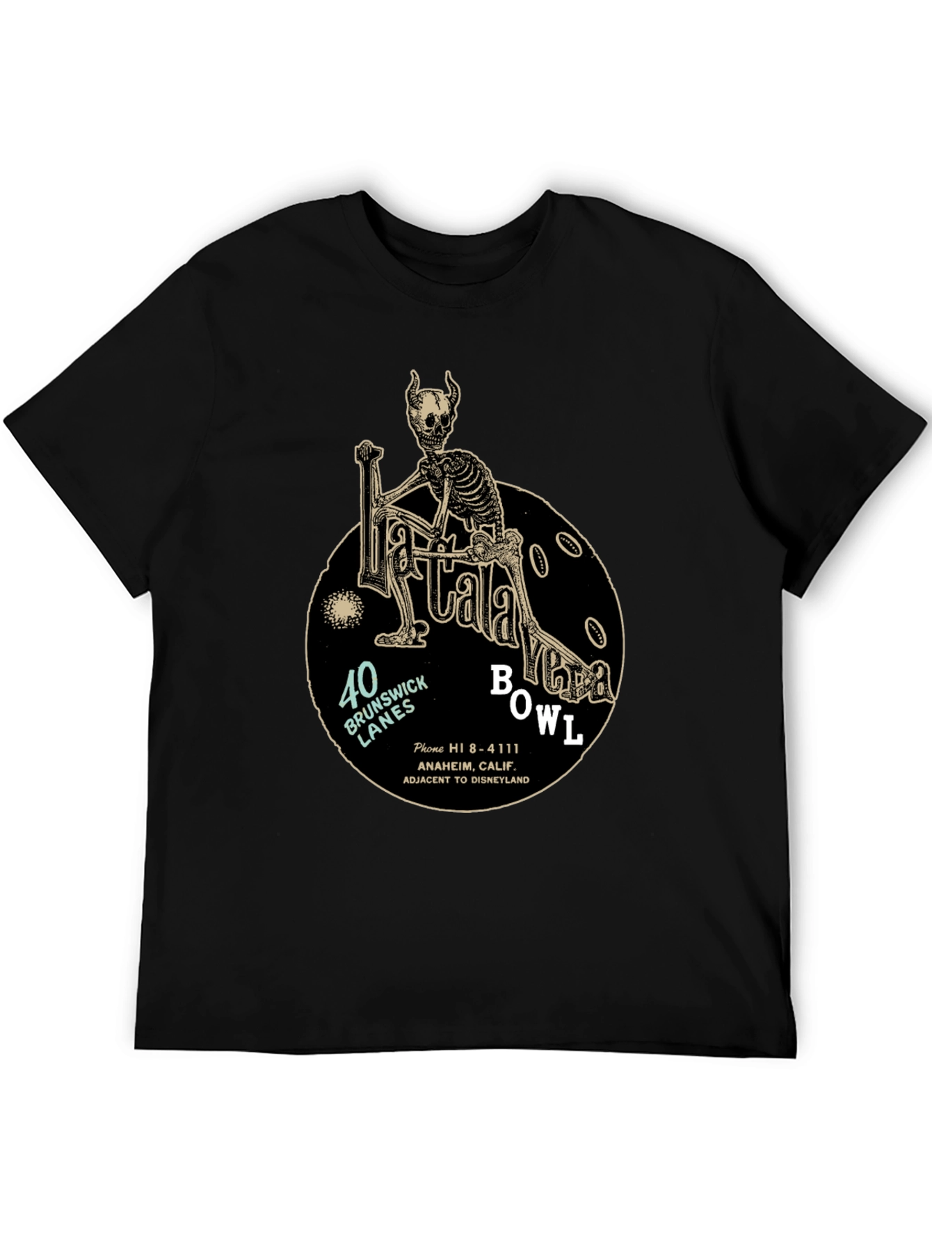 Talavera Bowl Skeleton Graphic Tee - Black