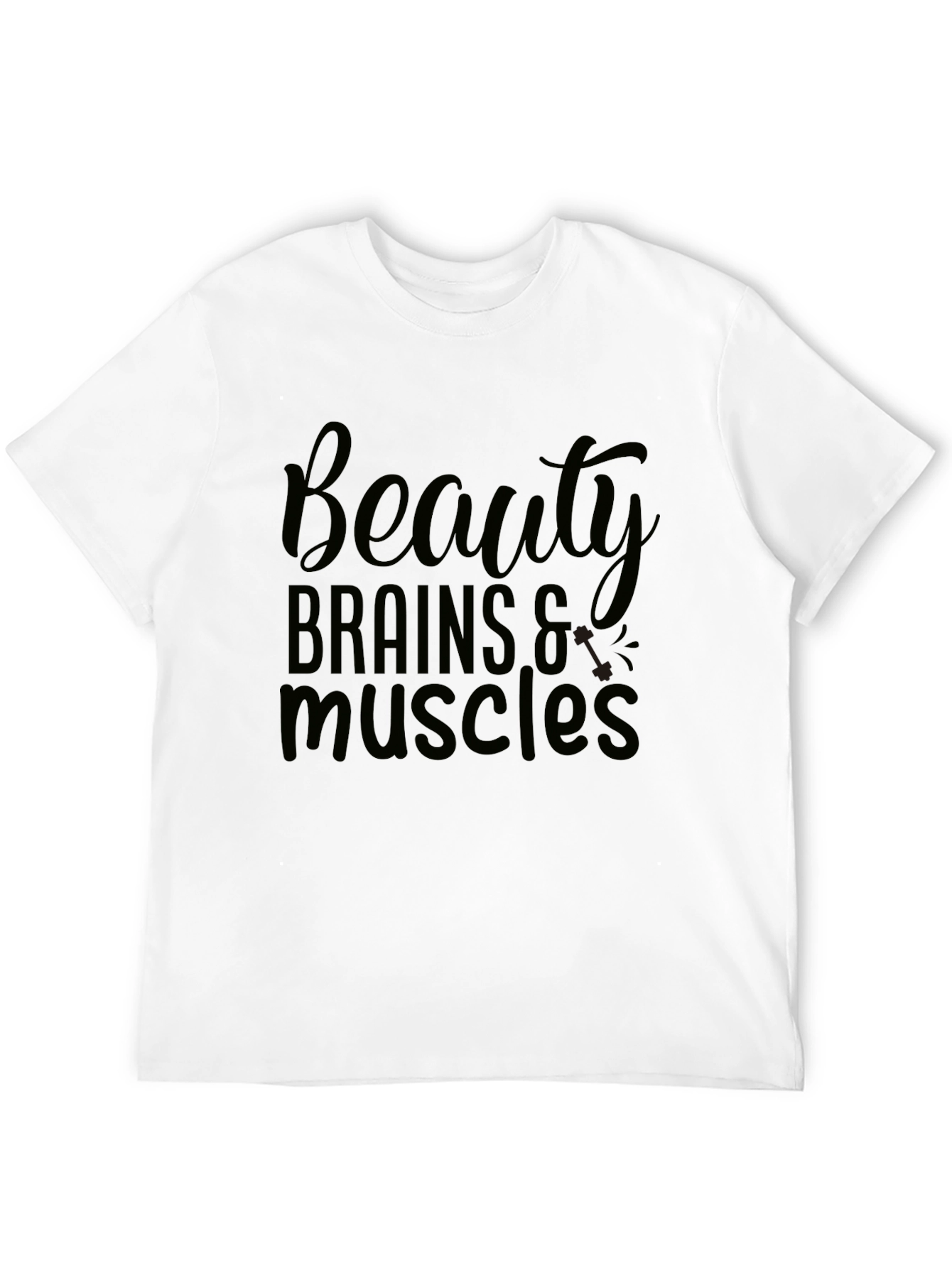 Beauty Brains Muscles T-Shirt - Black