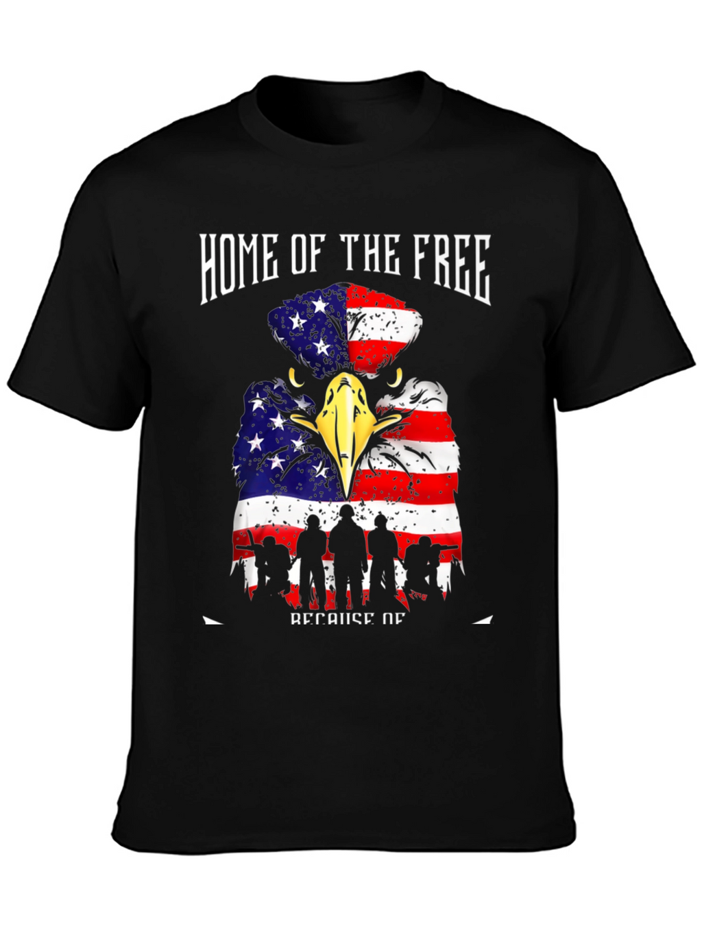 Patriotic Eagle Graphic T-Shirt - Home of the Free