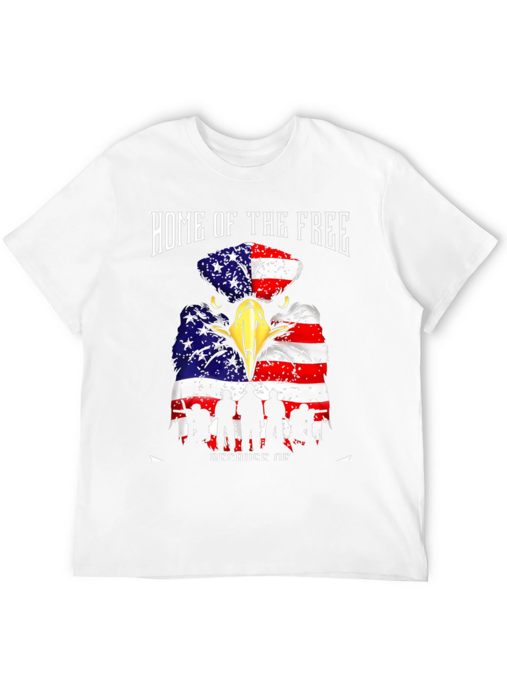 Patriotic Eagle Graphic T-Shirt - Home of the Free