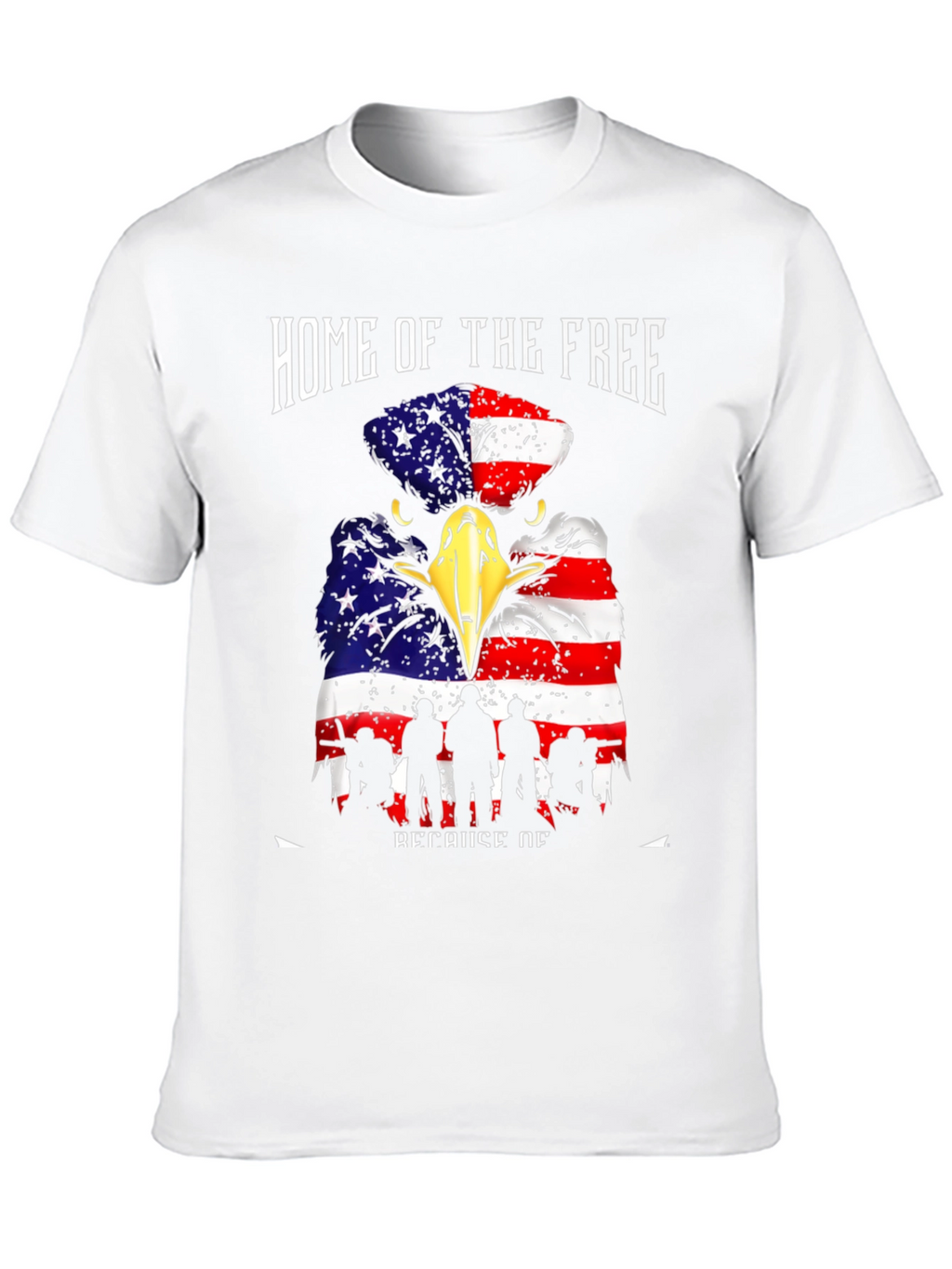 Patriotic Eagle Graphic T-Shirt - Home of the Free