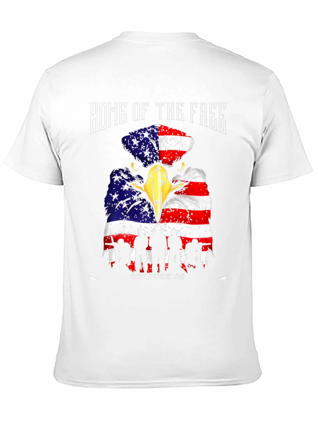 Patriotic Eagle Graphic T-Shirt - Home of the Free