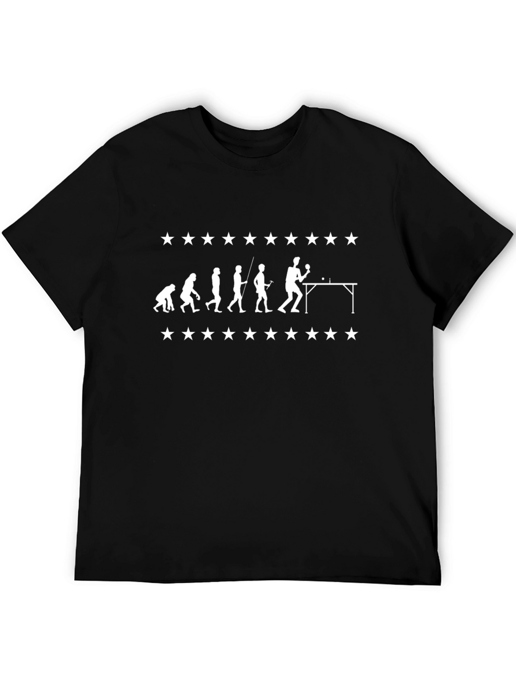 Evolution of Ping Pong Black T-Shirt