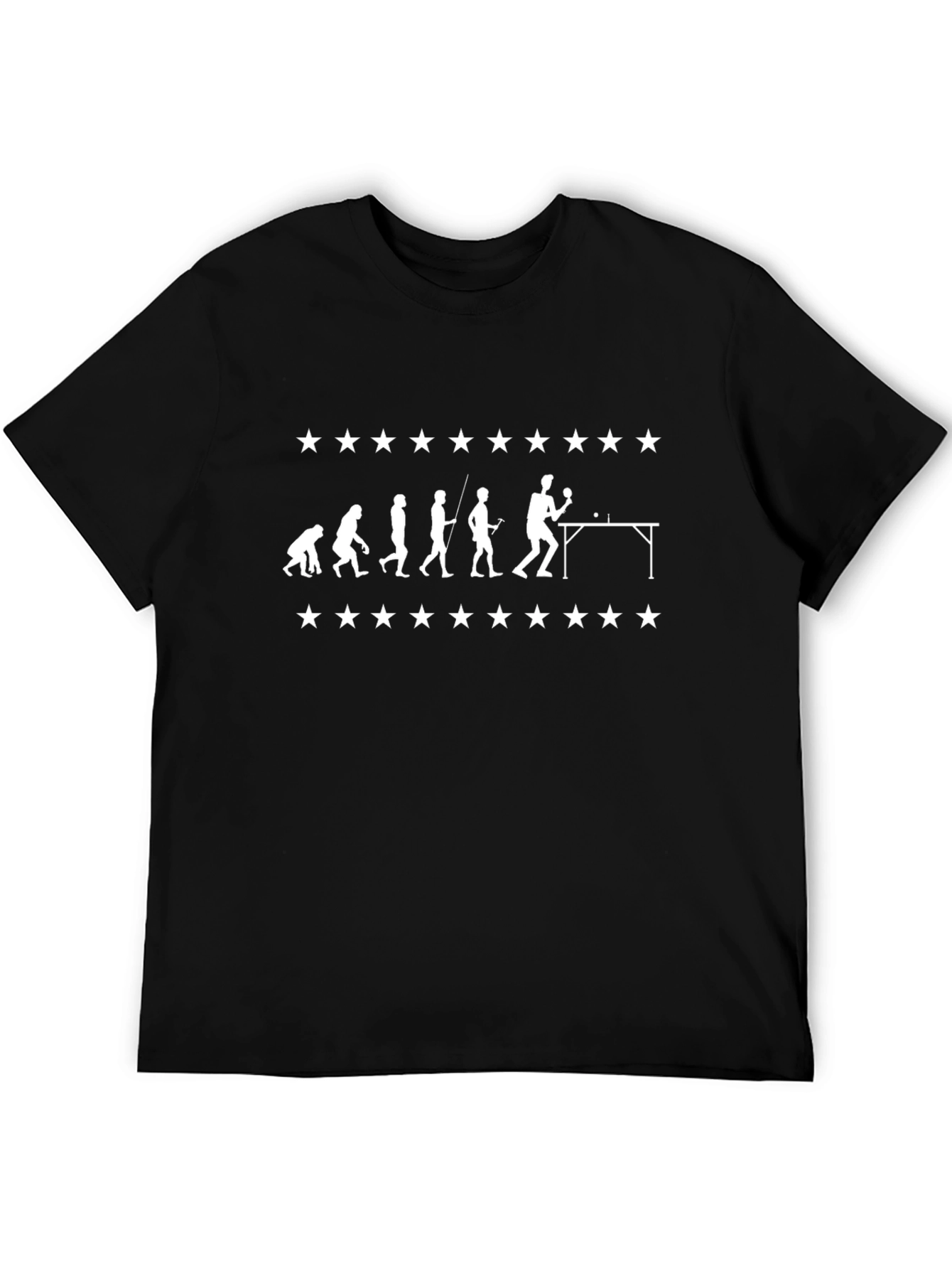 Evolution of Ping Pong Black T-Shirt