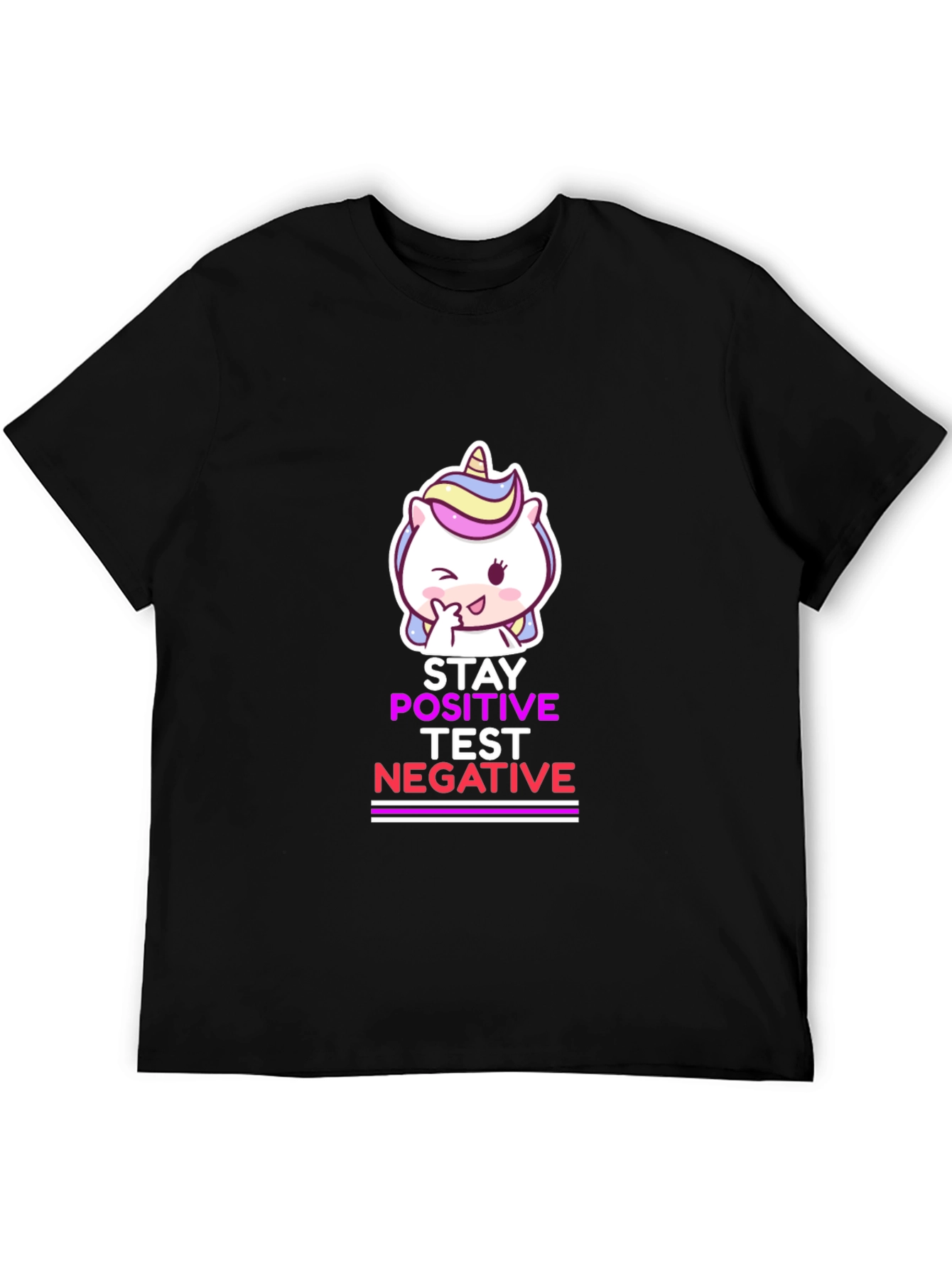 Stay Positive Test Negative Black T-Shirt