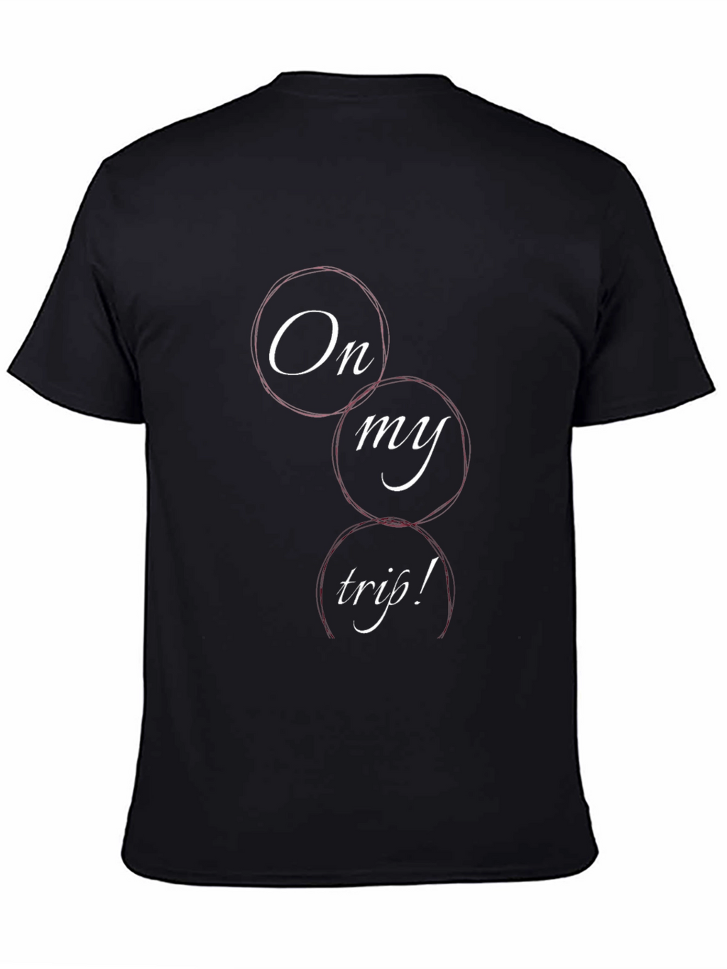 On My Trip Graphic Tee - Black Cotton Blend