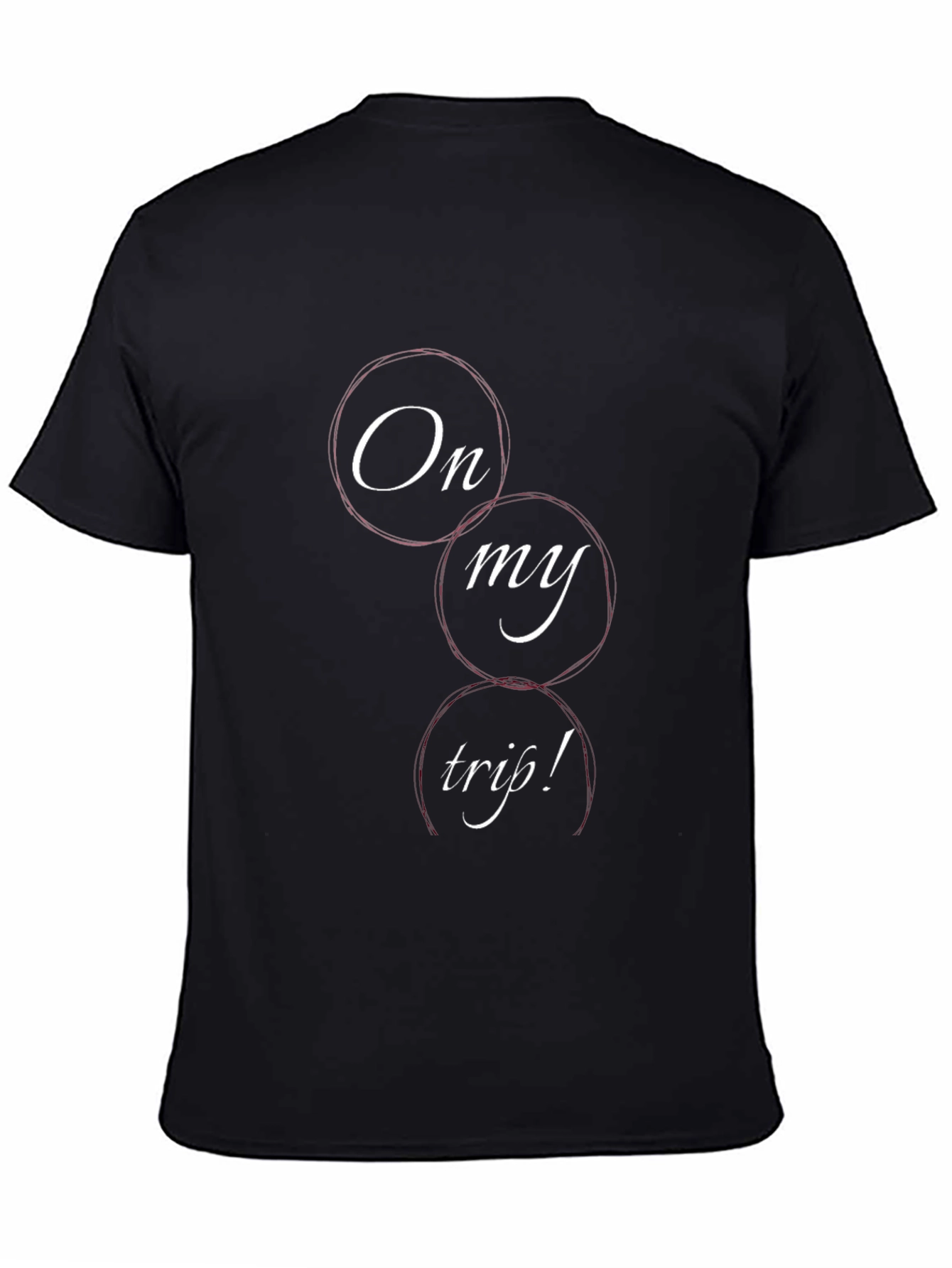 On My Trip Graphic Tee - Black Cotton Blend