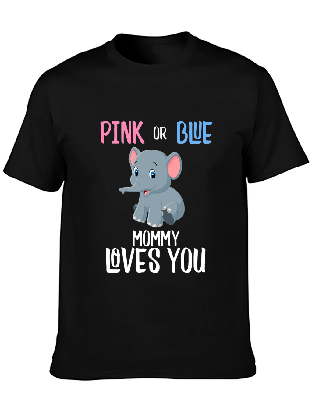 Pink or Blue Elephant Gender Reveal T-Shirt