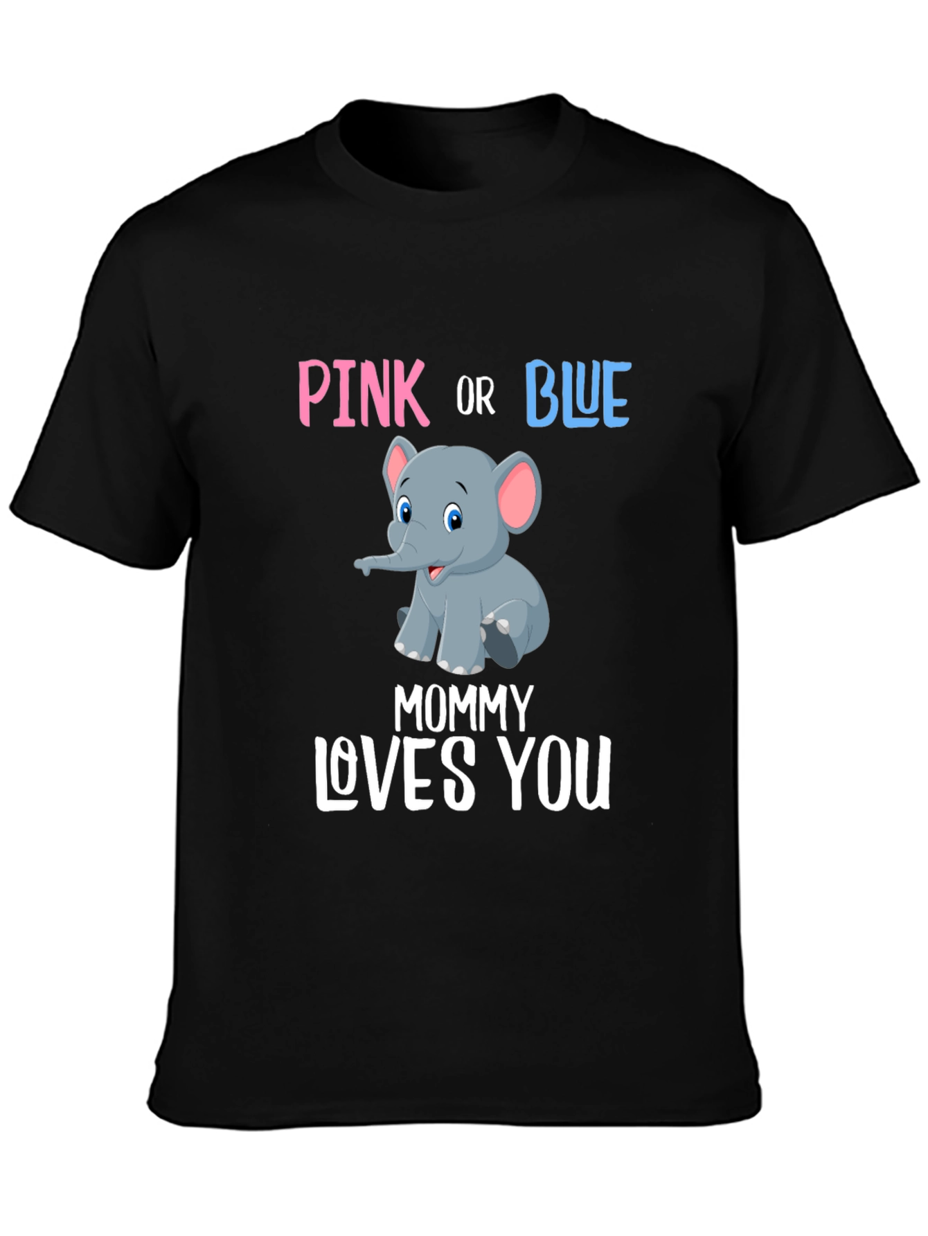 Pink or Blue Elephant Gender Reveal T-Shirt
