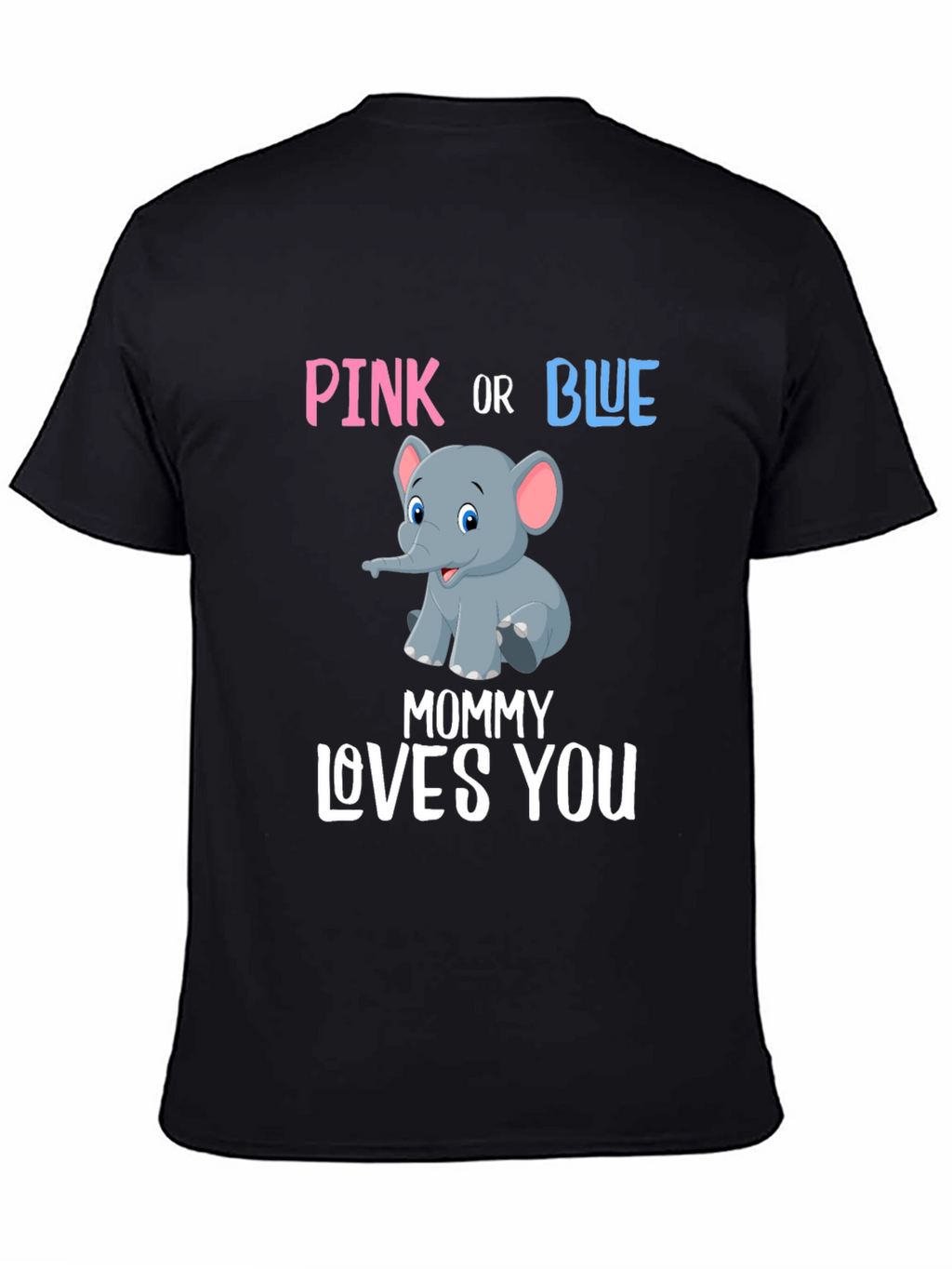 Pink or Blue Elephant Gender Reveal T-Shirt