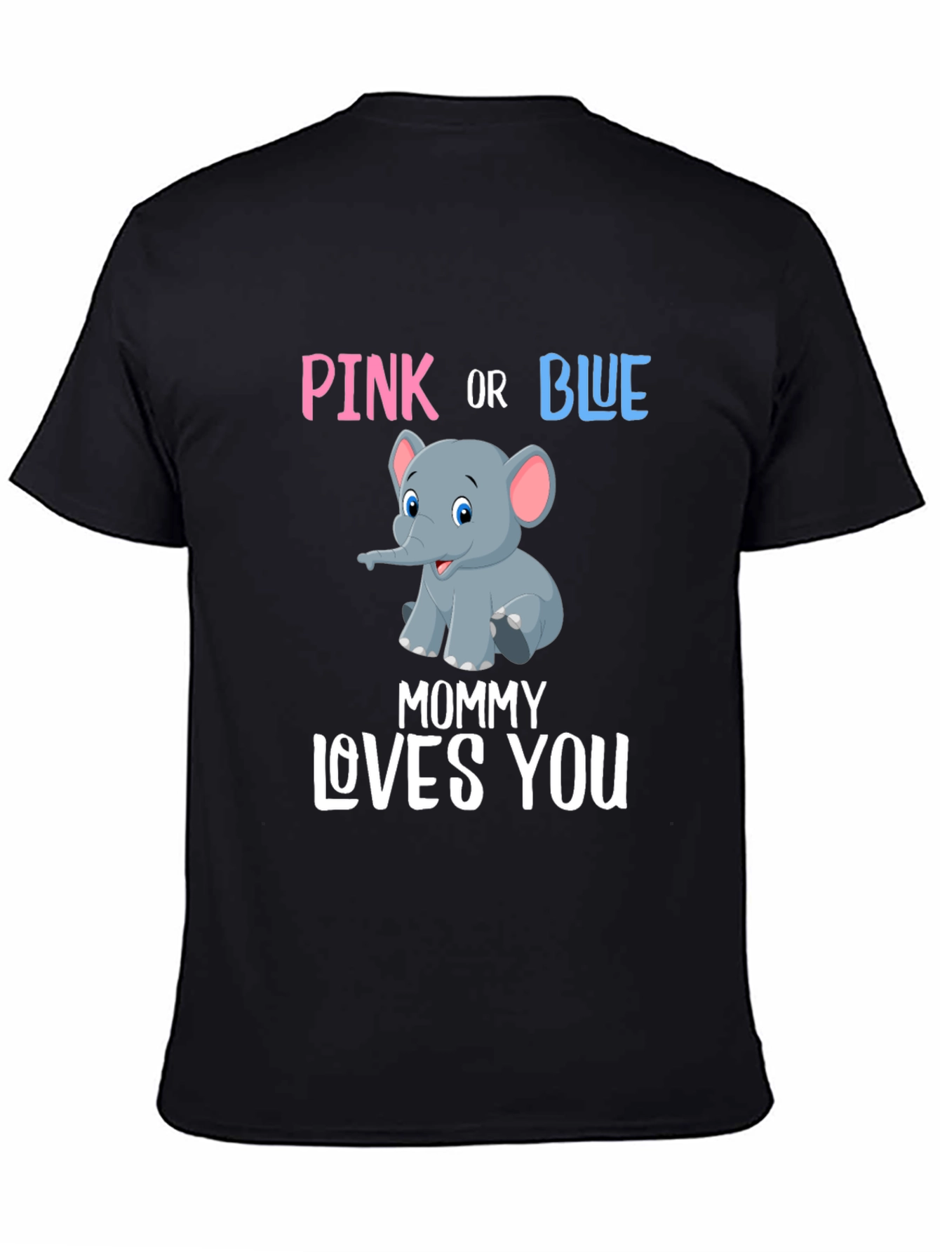 Pink or Blue Elephant Gender Reveal T-Shirt
