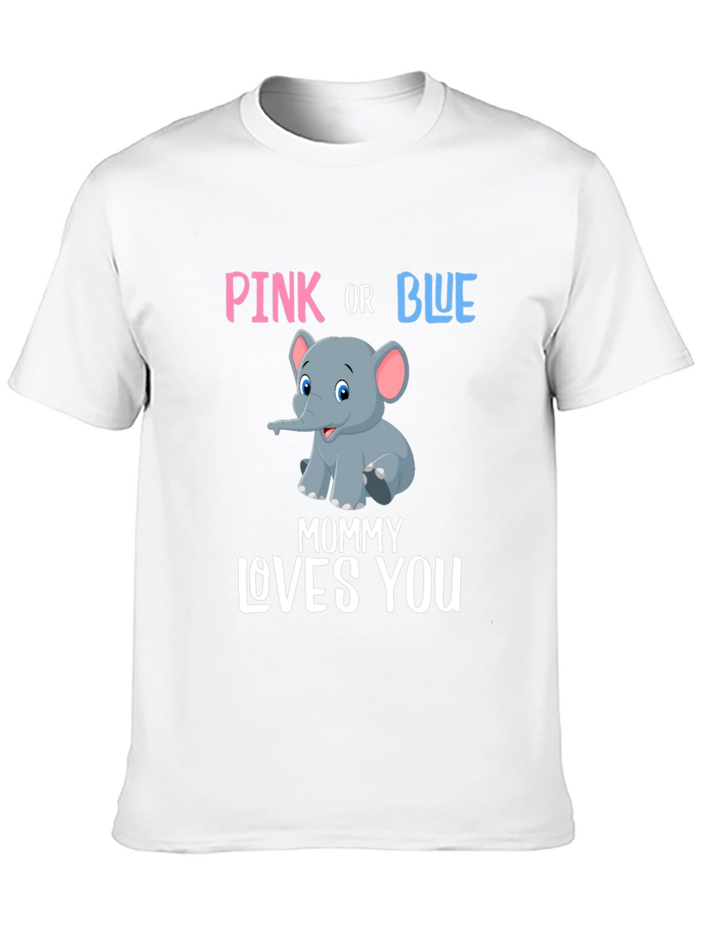 Pink or Blue Elephant Gender Reveal T-Shirt