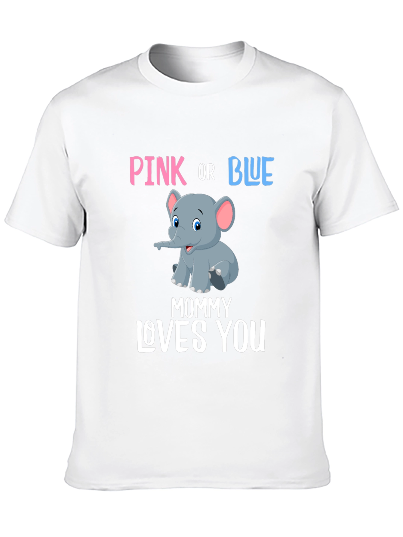 Pink or Blue Elephant Gender Reveal T-Shirt