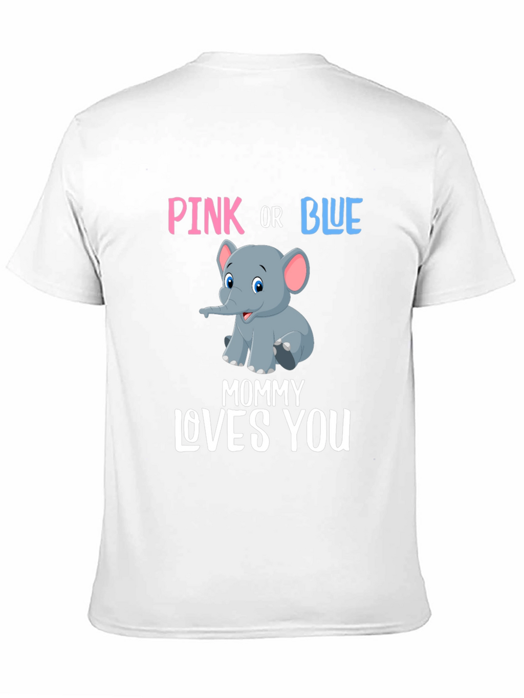Pink or Blue Elephant Gender Reveal T-Shirt