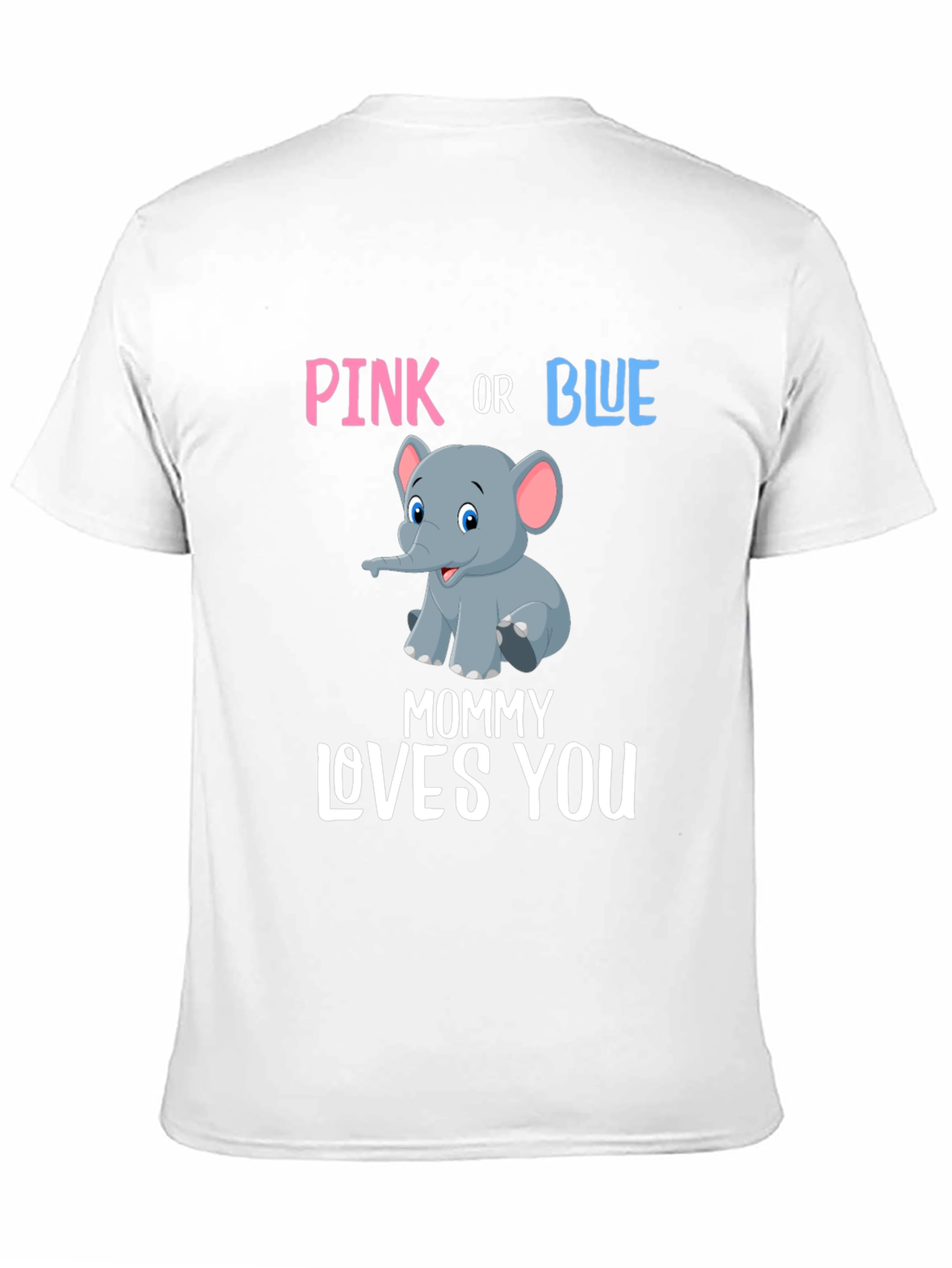 Pink or Blue Elephant Gender Reveal T-Shirt
