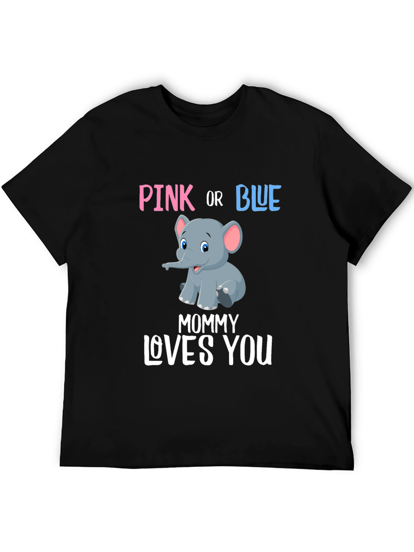 Pink or Blue Elephant Gender Reveal T-Shirt