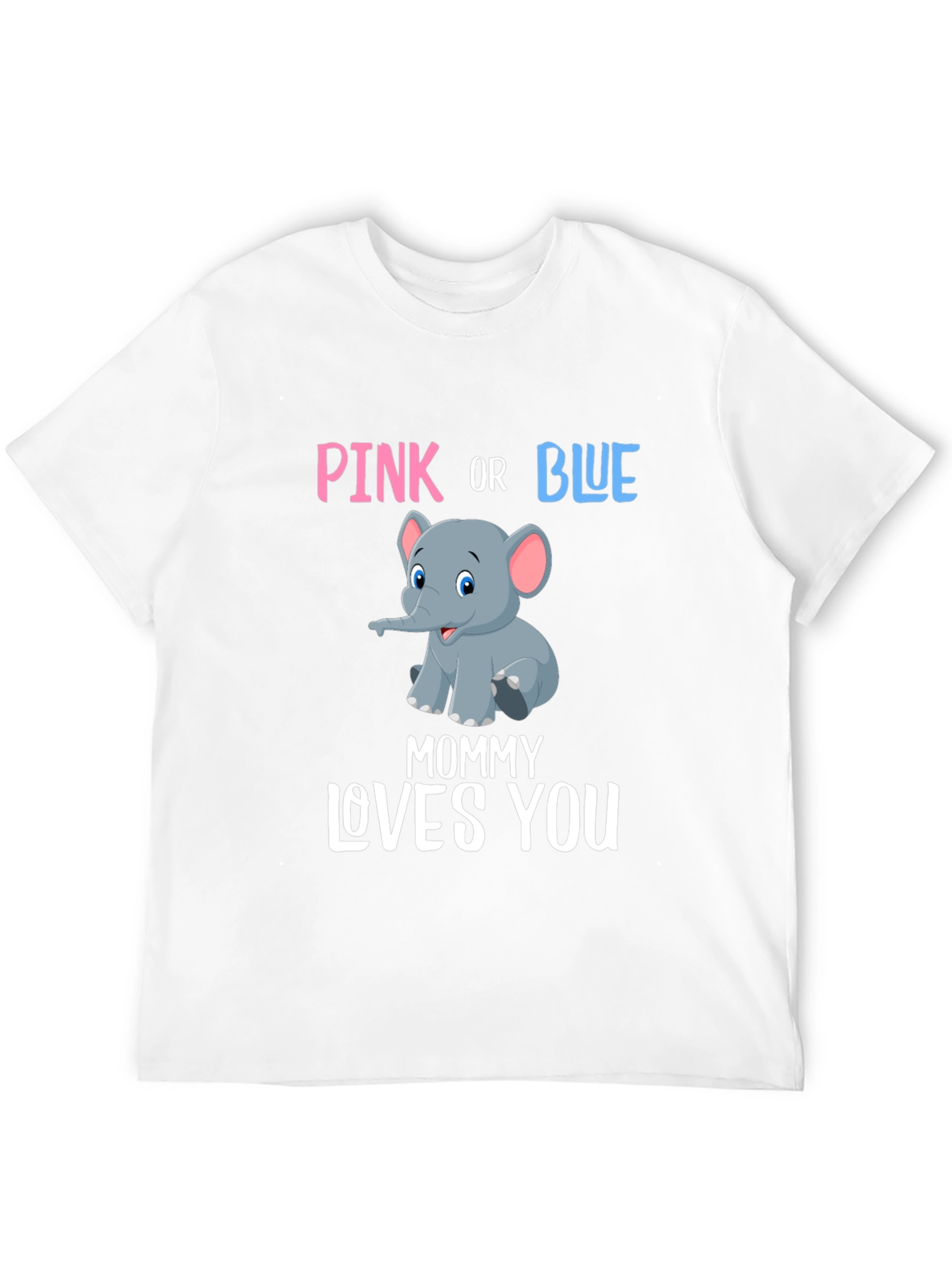 Pink or Blue Elephant Gender Reveal T-Shirt