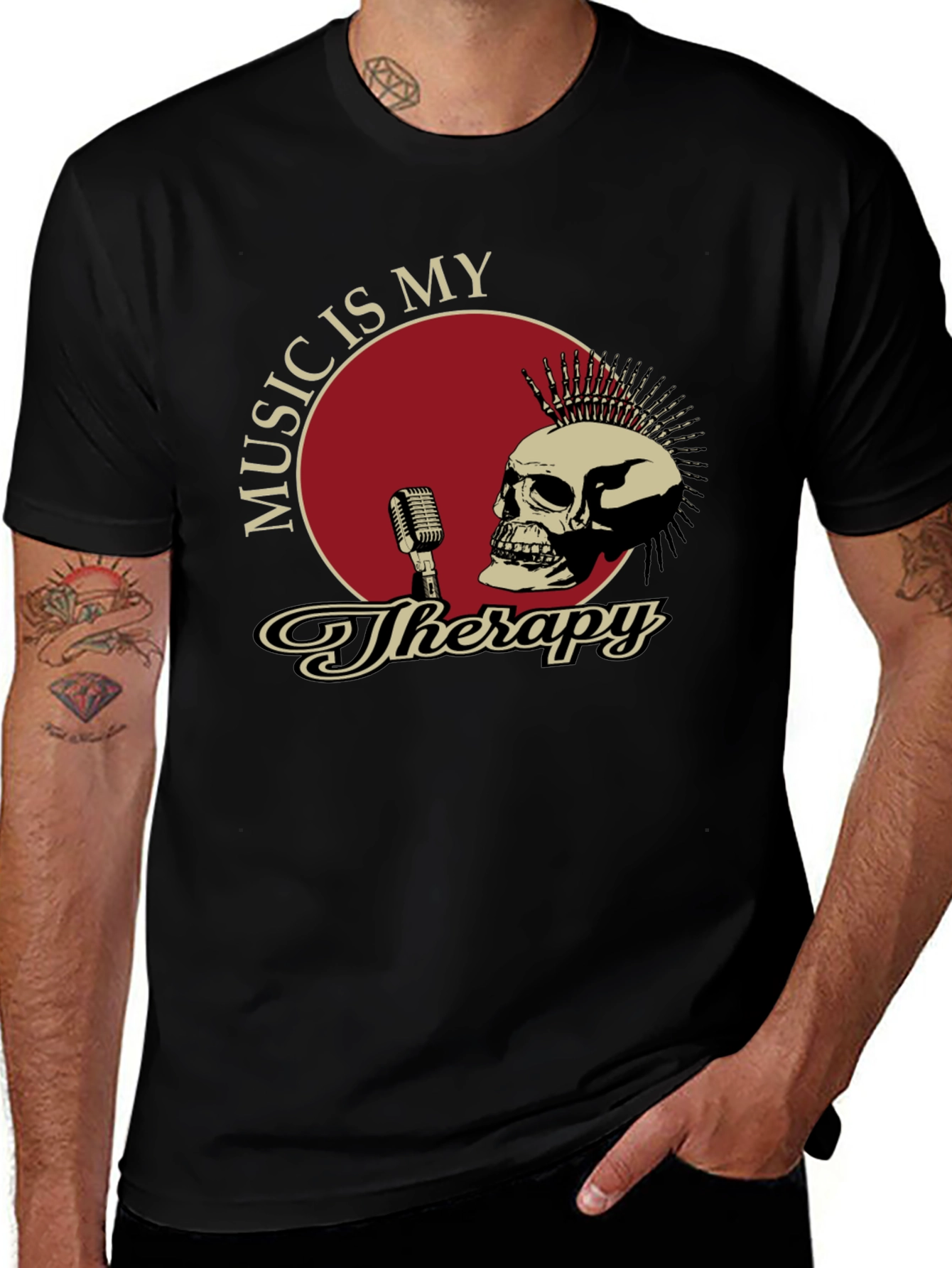 Music is My Therapy Graphic T-Shirt