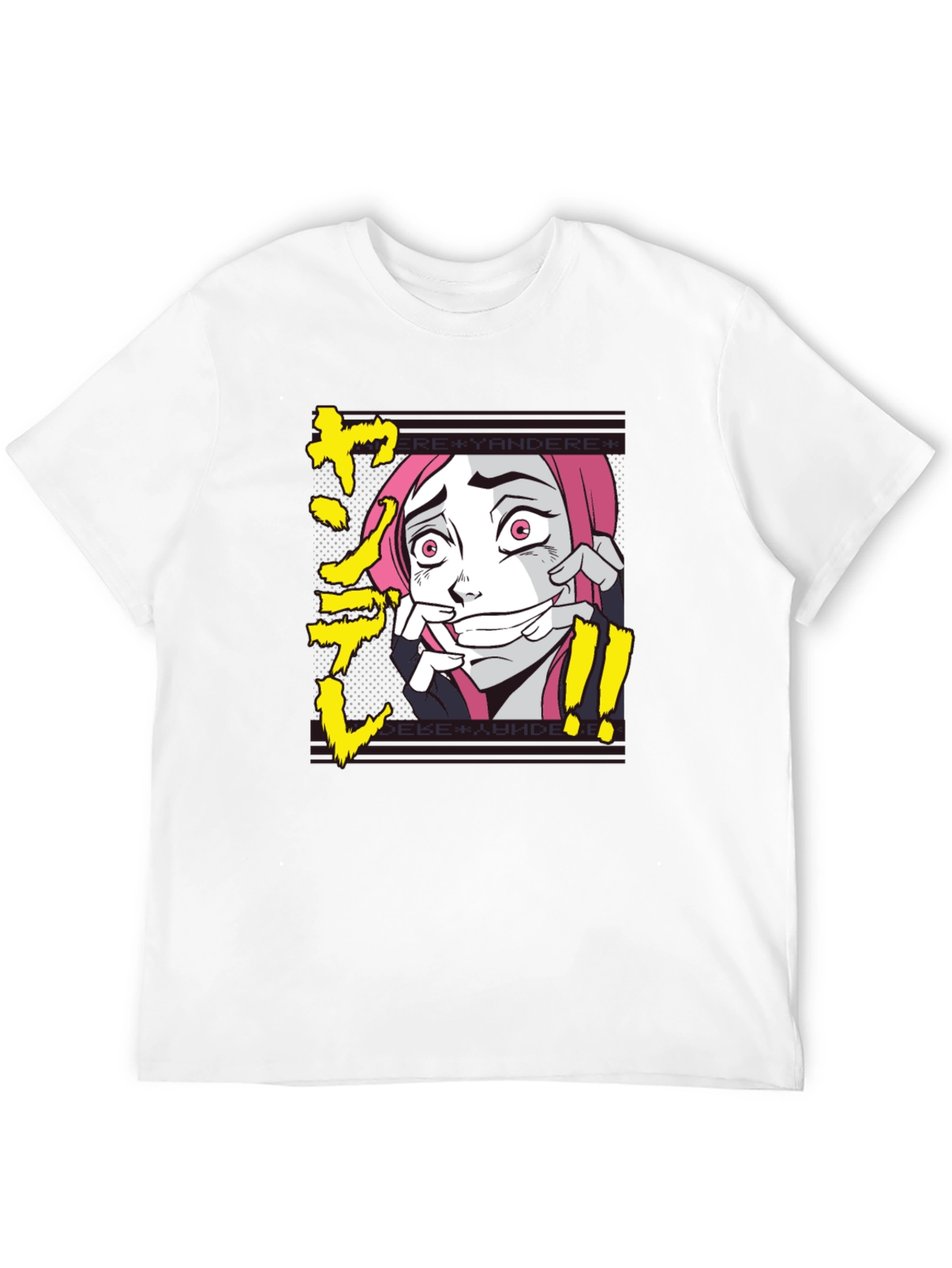 Yandere Anime Graphic T-Shirt - Black