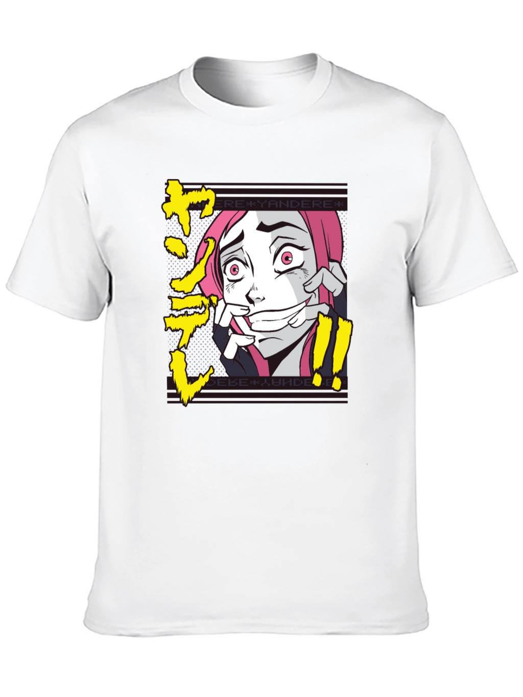 Yandere Anime Graphic T-Shirt - Black