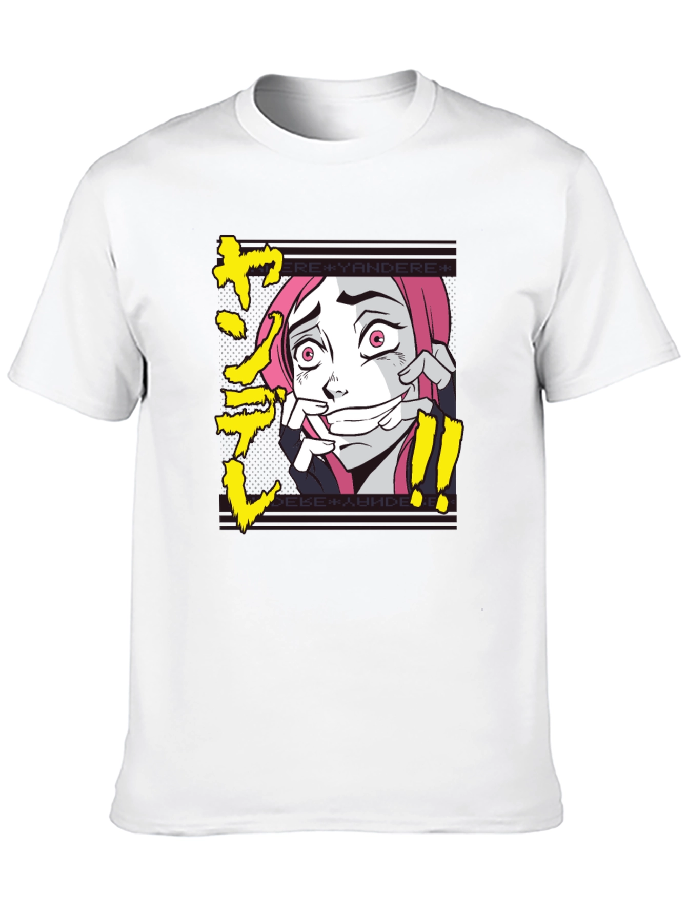 Yandere Anime Graphic T-Shirt - Black
