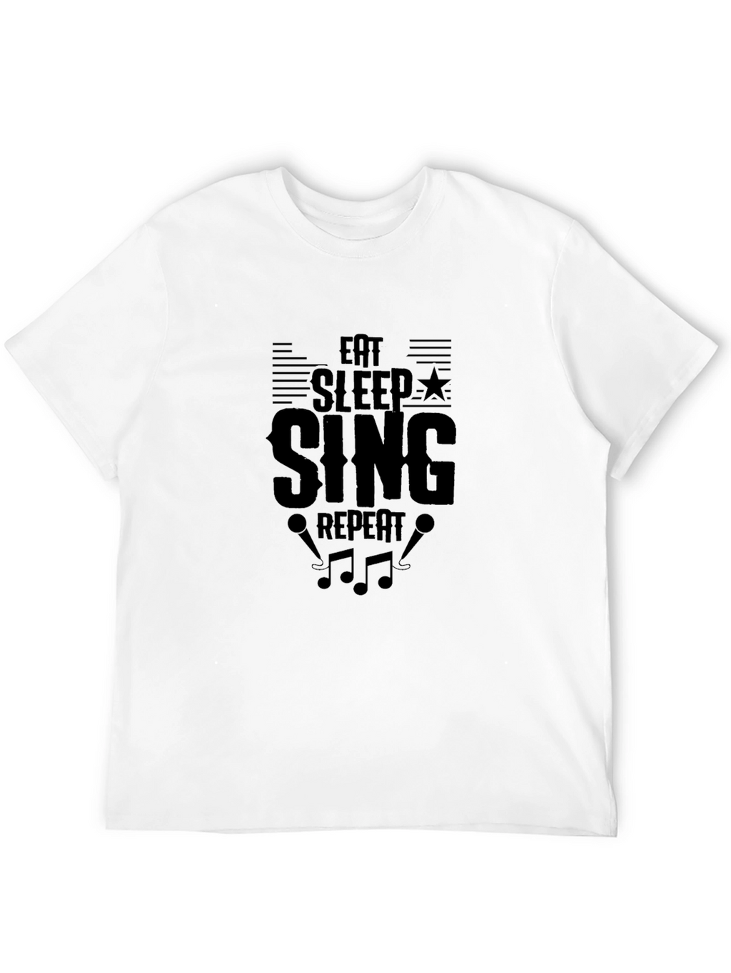 Eat Sleep Sing Repeat Black T-Shirt