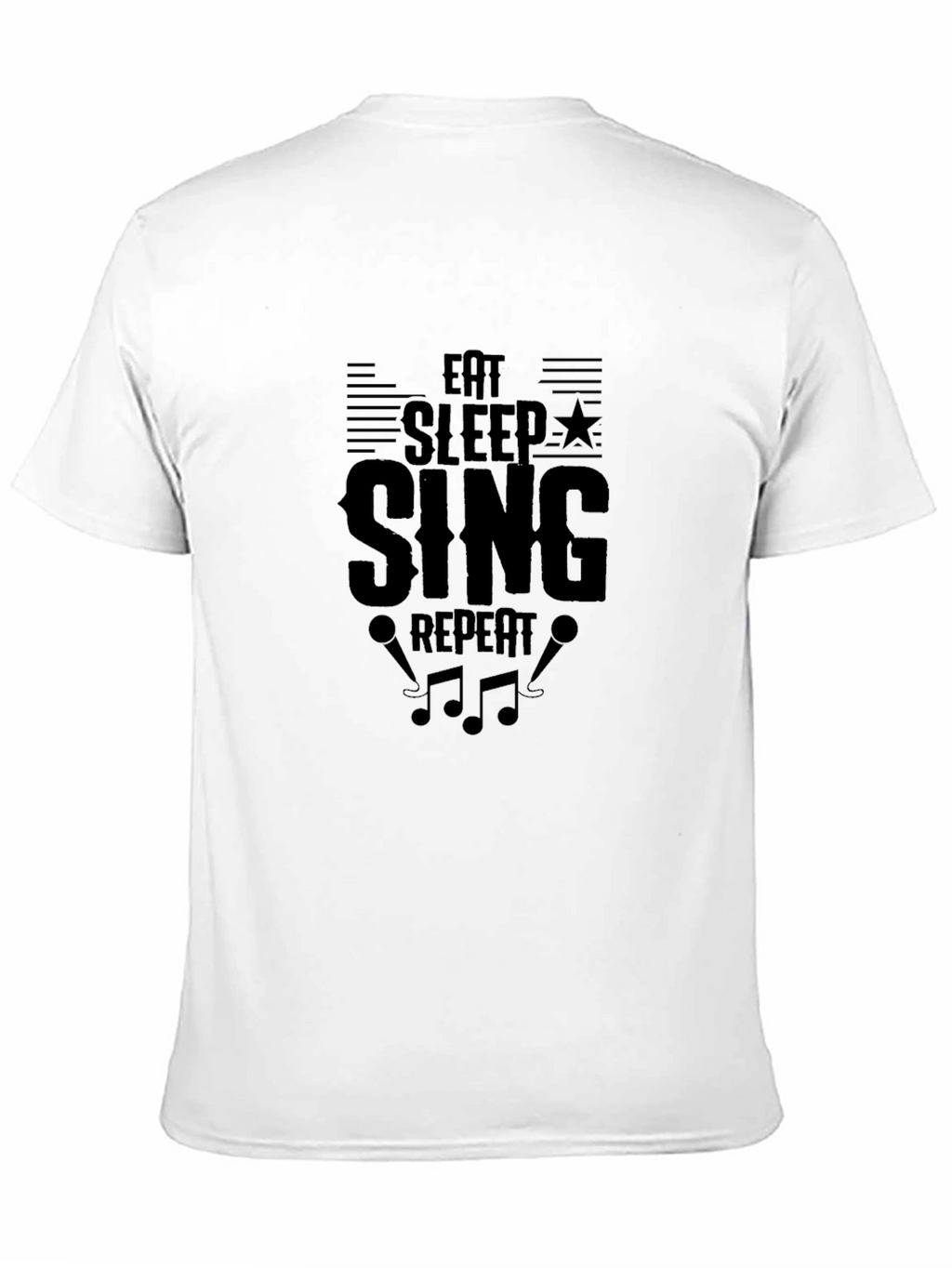 Eat Sleep Sing Repeat Black T-Shirt