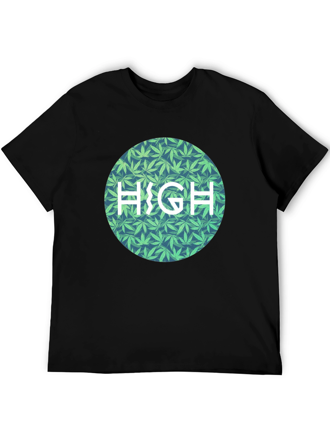 Marijuana Leaf Patterned HIGH Tee