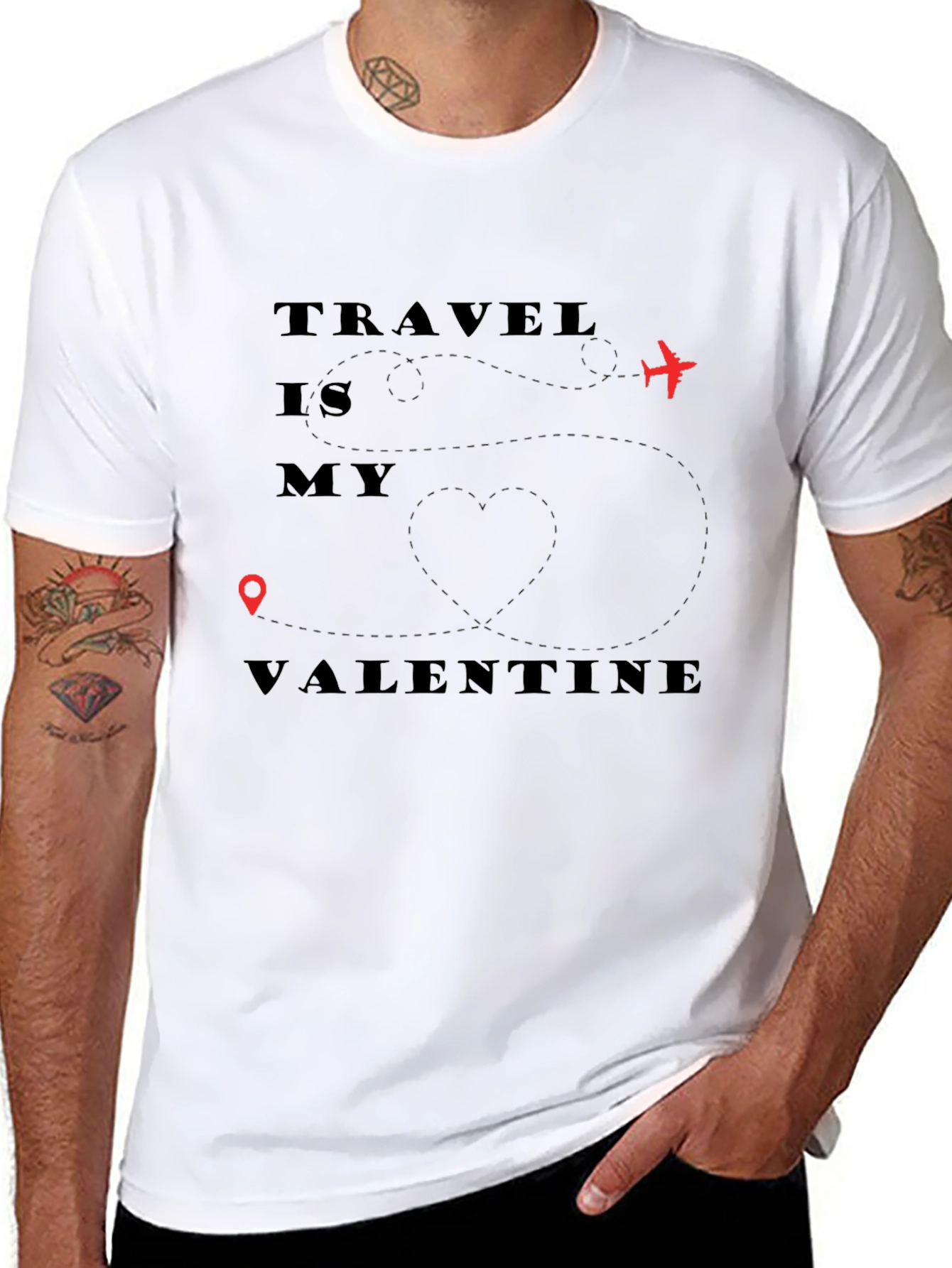 Travel is My Valentine Graphic T-Shirt