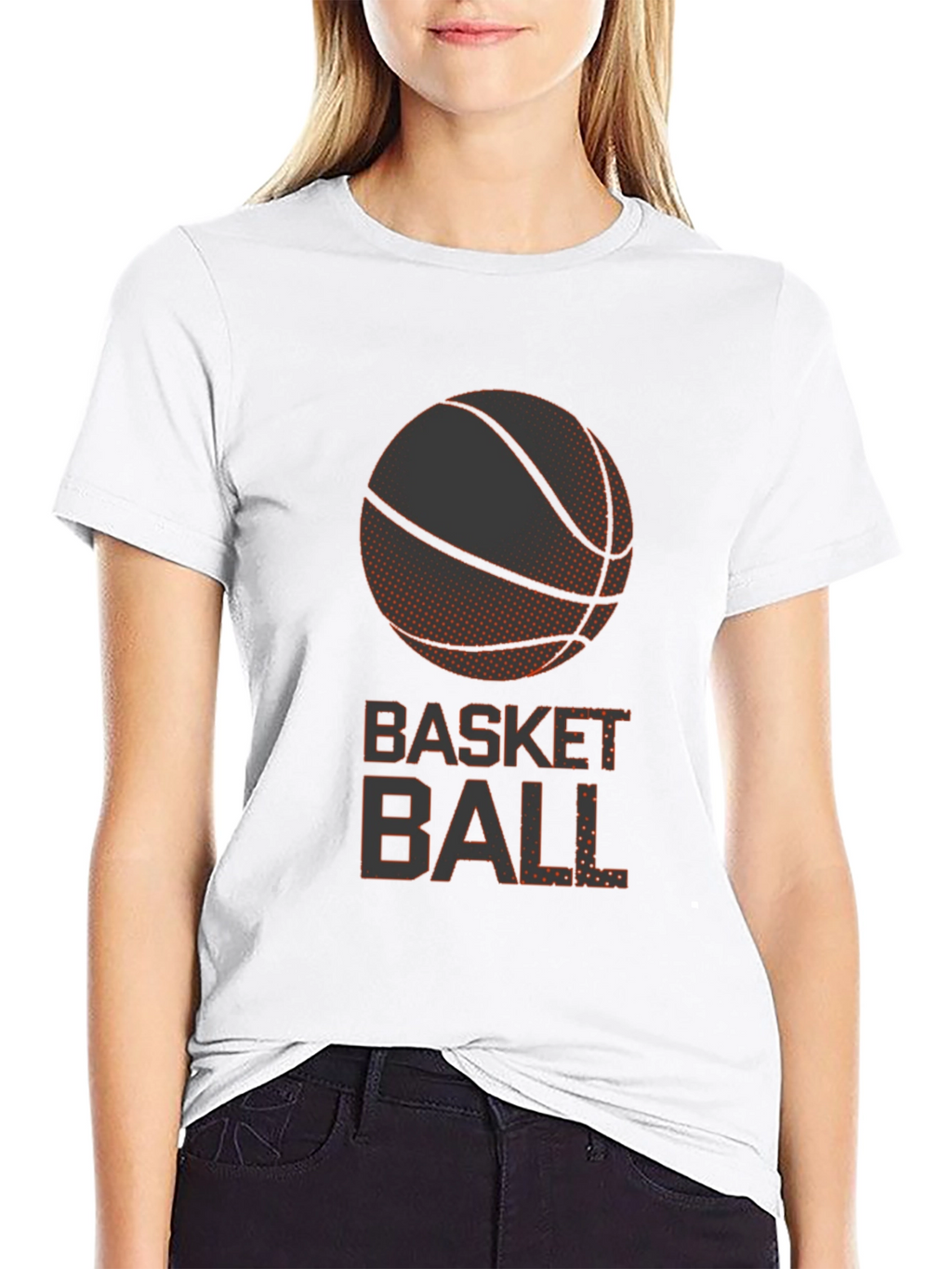 Basketball Graphic Tee - Casual Black T-Shirt